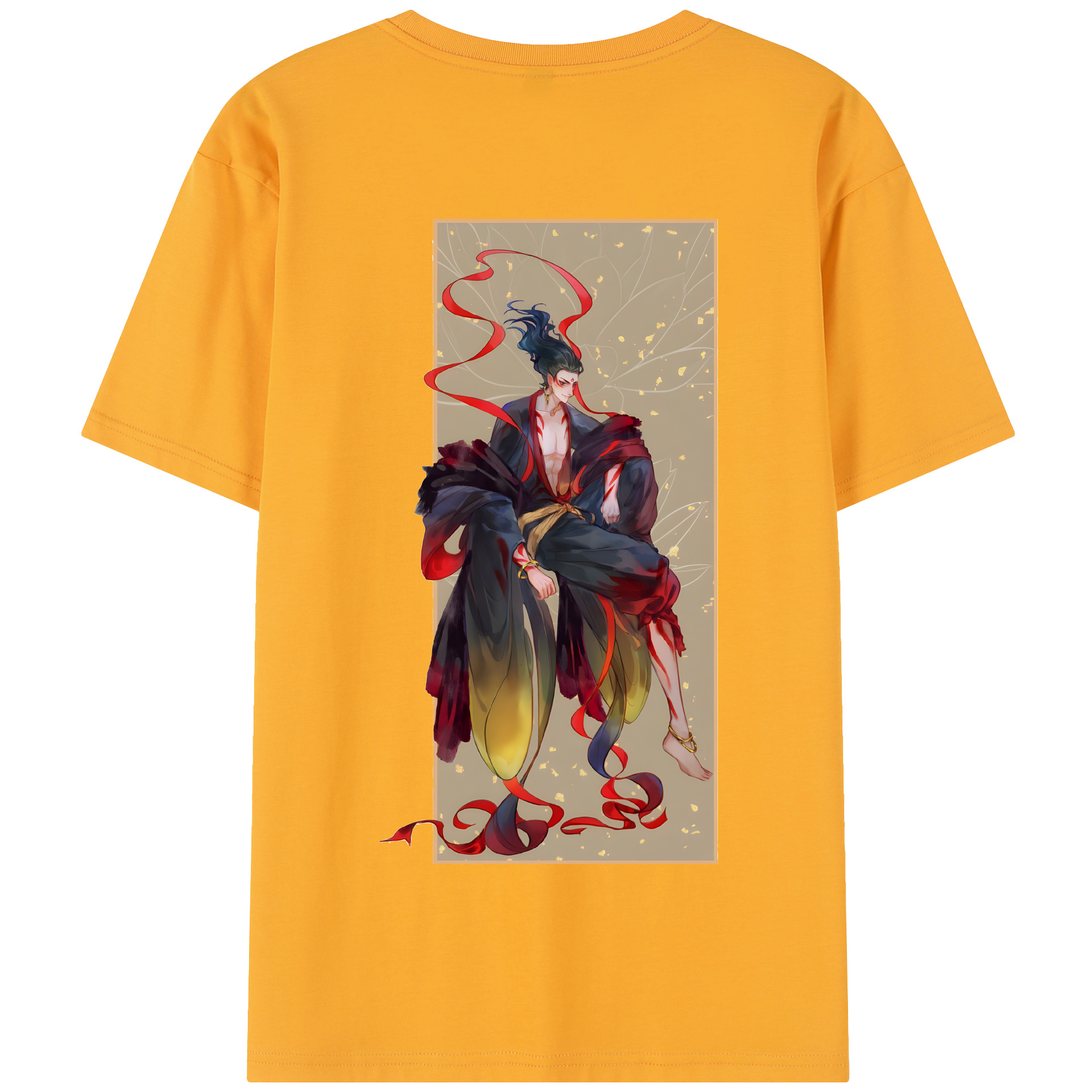 （画像用） Ne Zha 2 ナタ 魔童の大暴れ 綿100％半袖Tシャツ（背面プリント）