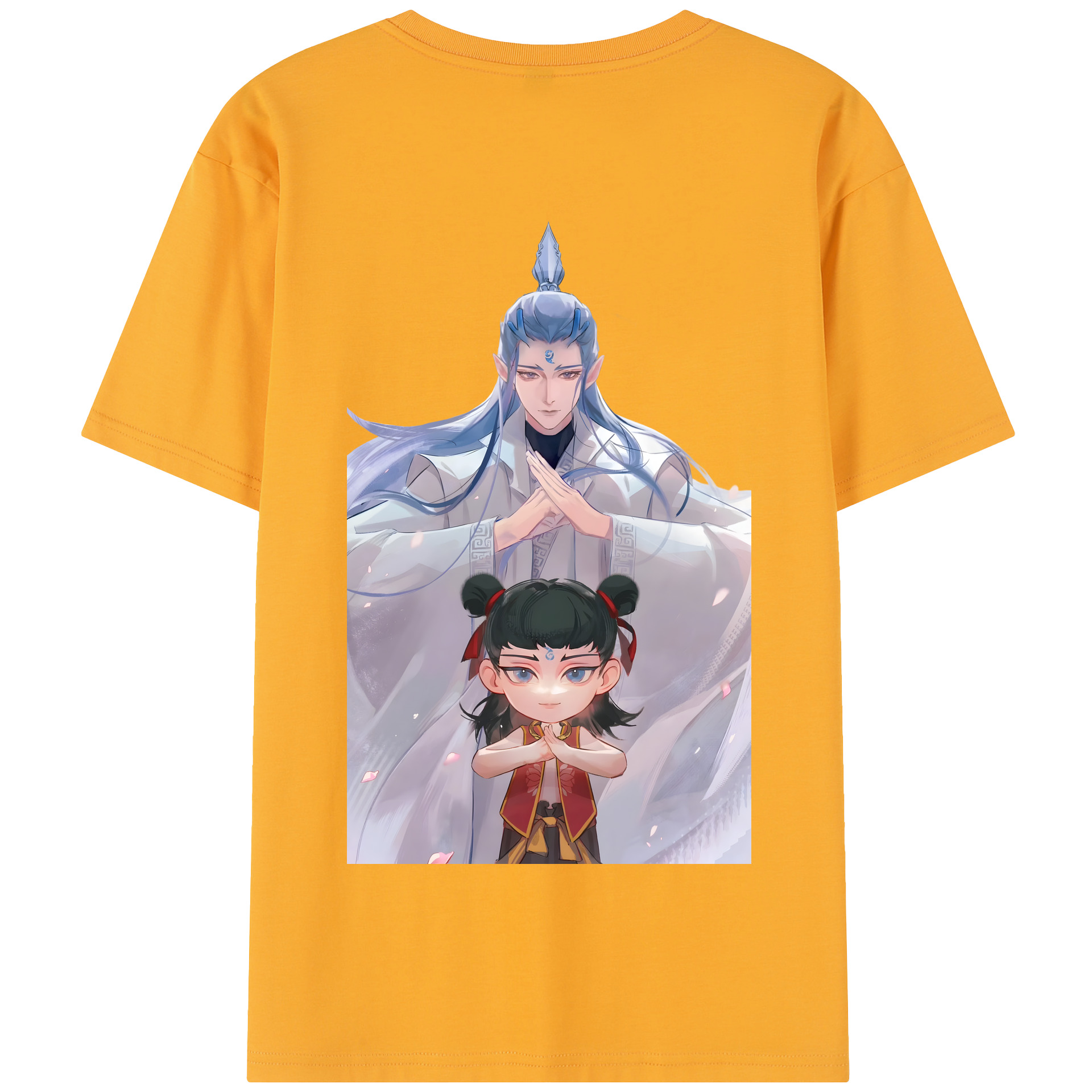 （画像用） Ne Zha 2 ナタ 魔童の大暴れ 綿100％半袖Tシャツ（背面プリント）