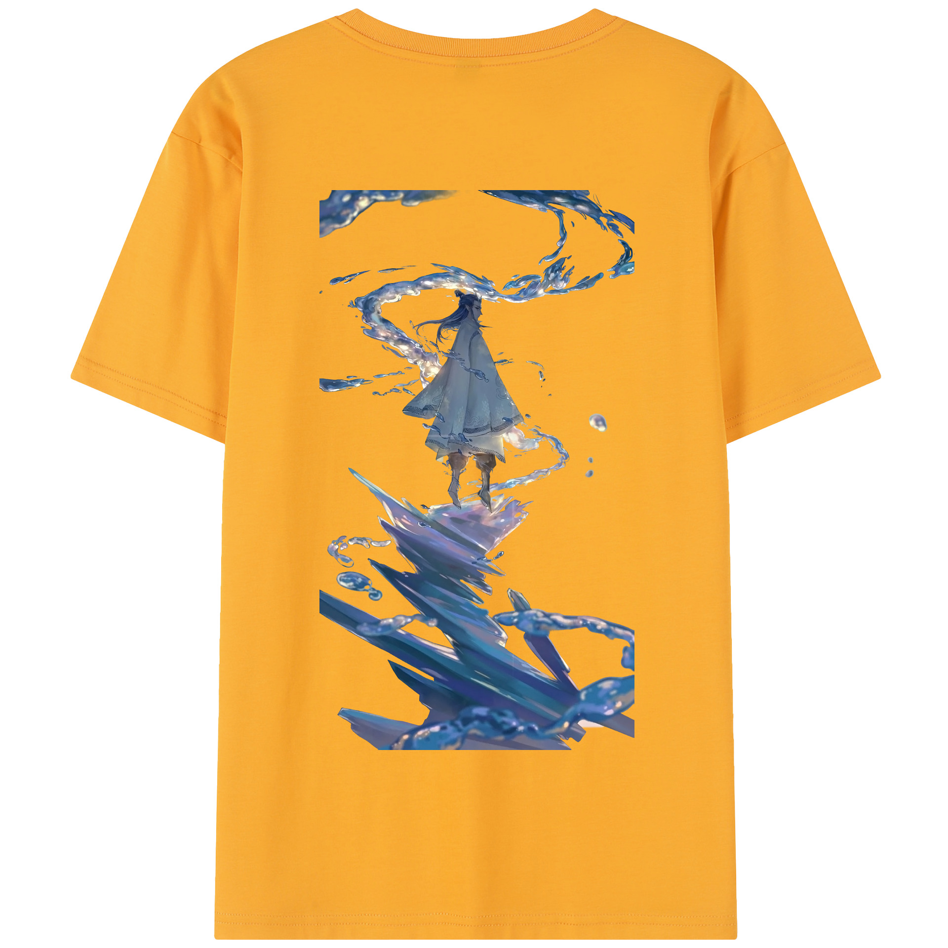 （画像用） Ne Zha 2 ナタ 魔童の大暴れ 綿100％半袖Tシャツ（背面プリント）