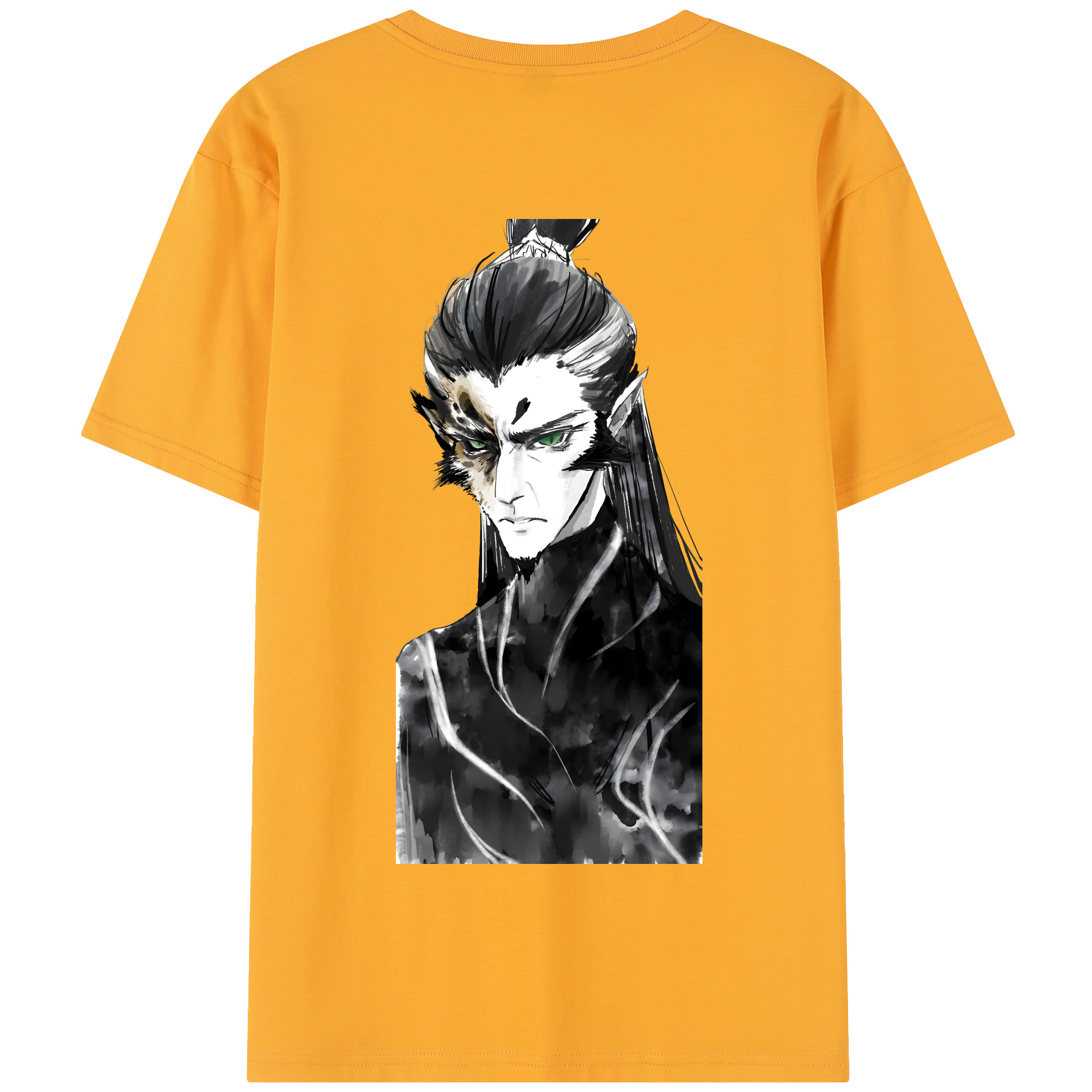 （画像用） Ne Zha 2 ナタ 魔童の大暴れ 綿100％半袖Tシャツ（背面プリント）