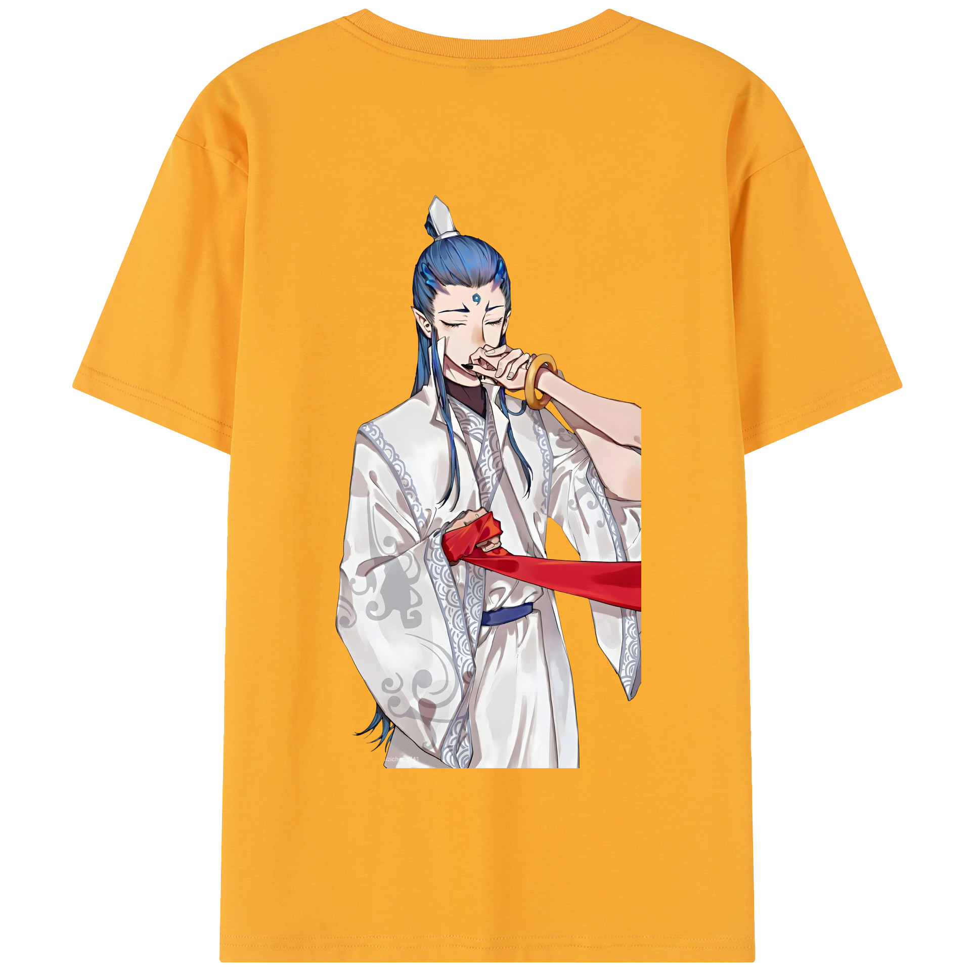 （画像用） Ne Zha 2 ナタ 魔童の大暴れ 綿100％半袖Tシャツ（背面プリント）
