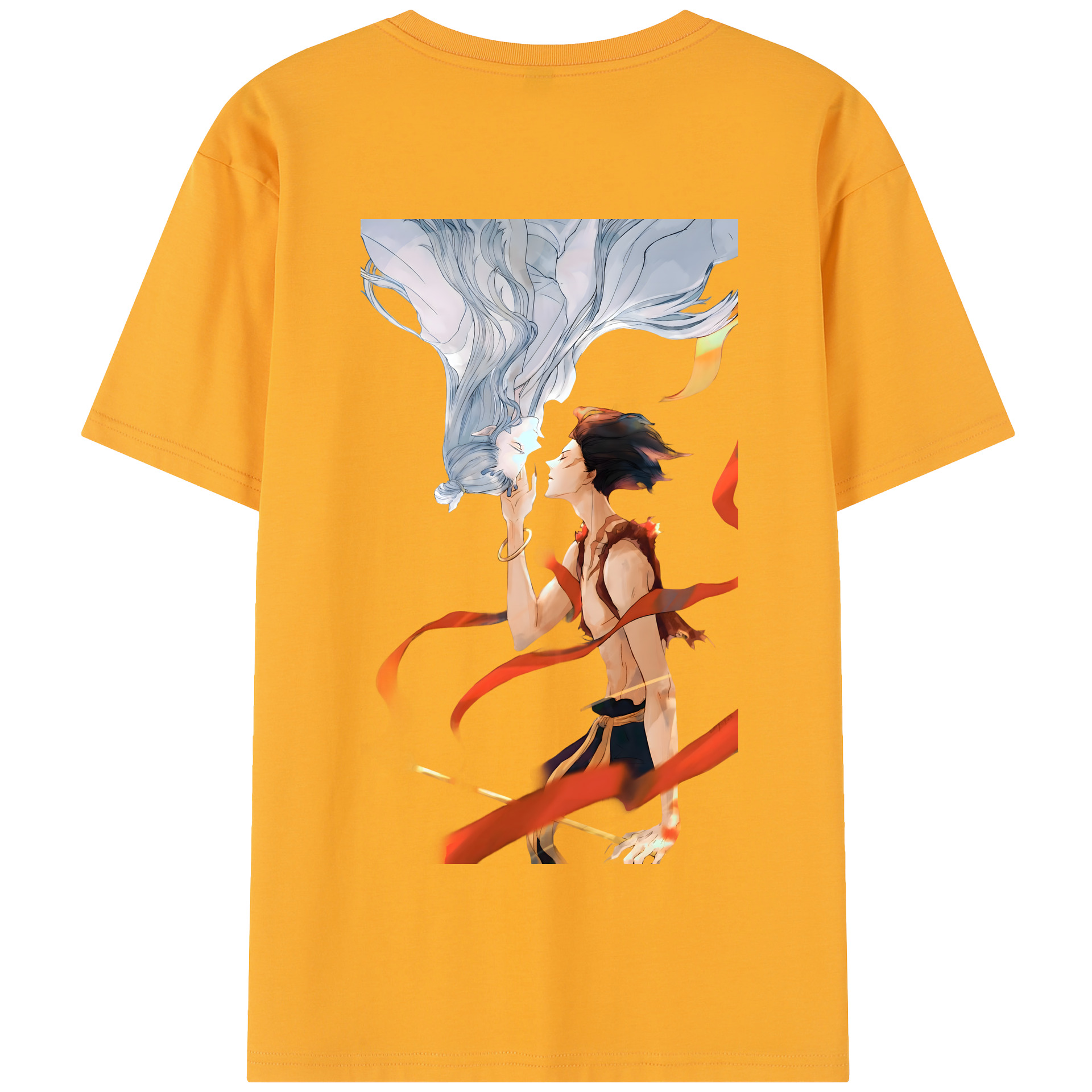 （画像用） Ne Zha 2 ナタ 魔童の大暴れ 綿100％半袖Tシャツ（背面プリント）