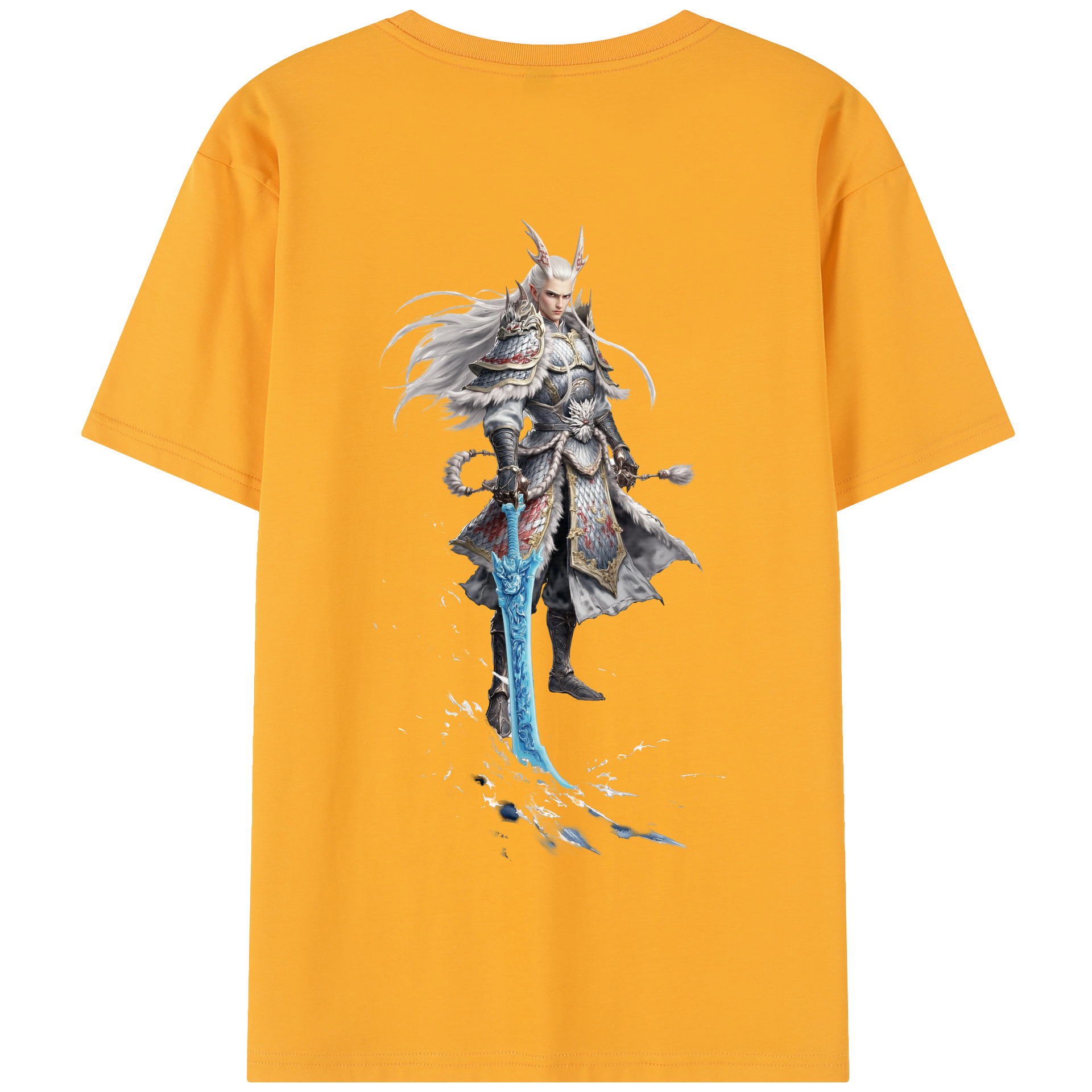 （画像用） Ne Zha 2 ナタ 魔童の大暴れ 綿100％半袖Tシャツ（背面プリント）