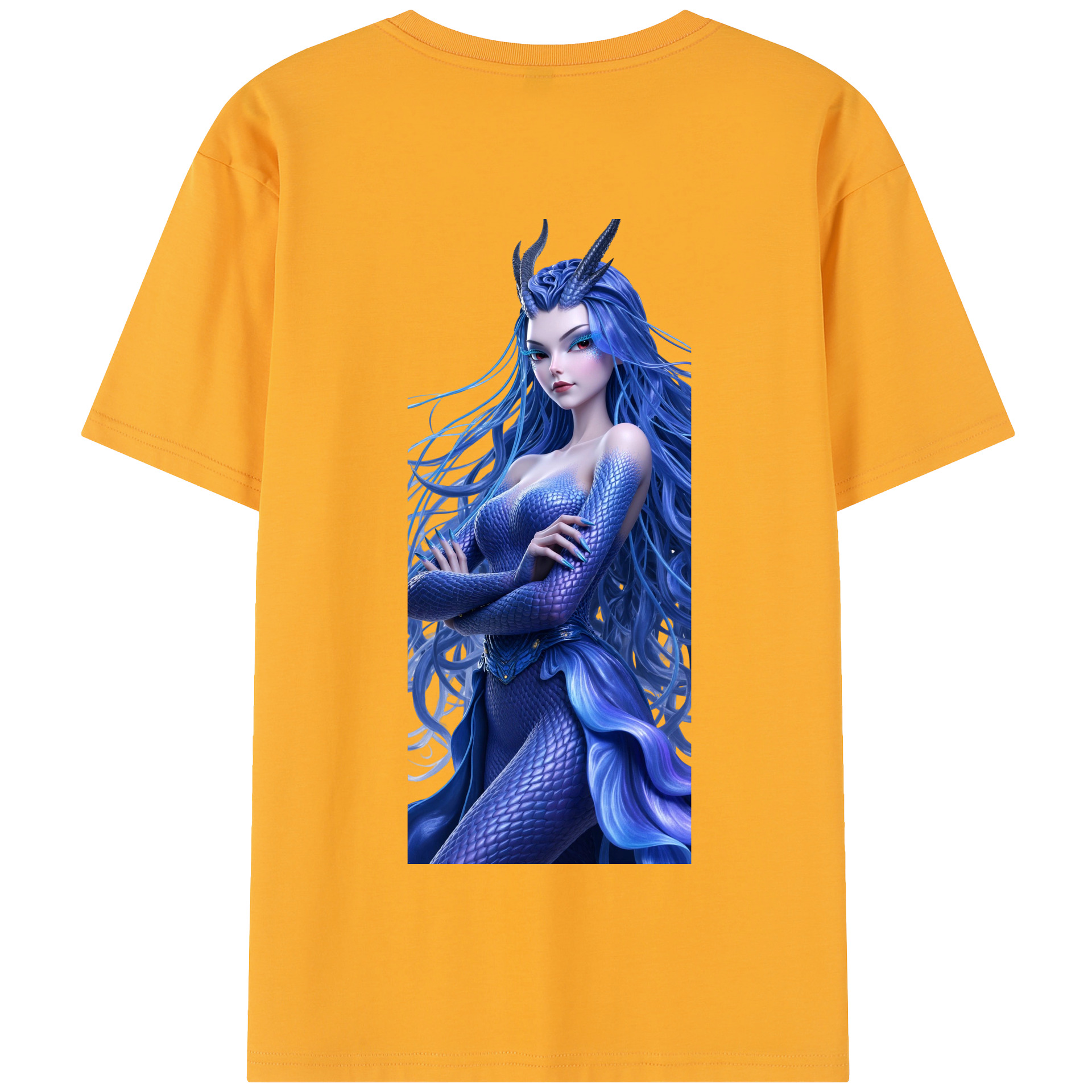 （画像用） Ne Zha 2 ナタ 魔童の大暴れ 綿100％半袖Tシャツ（背面プリント）