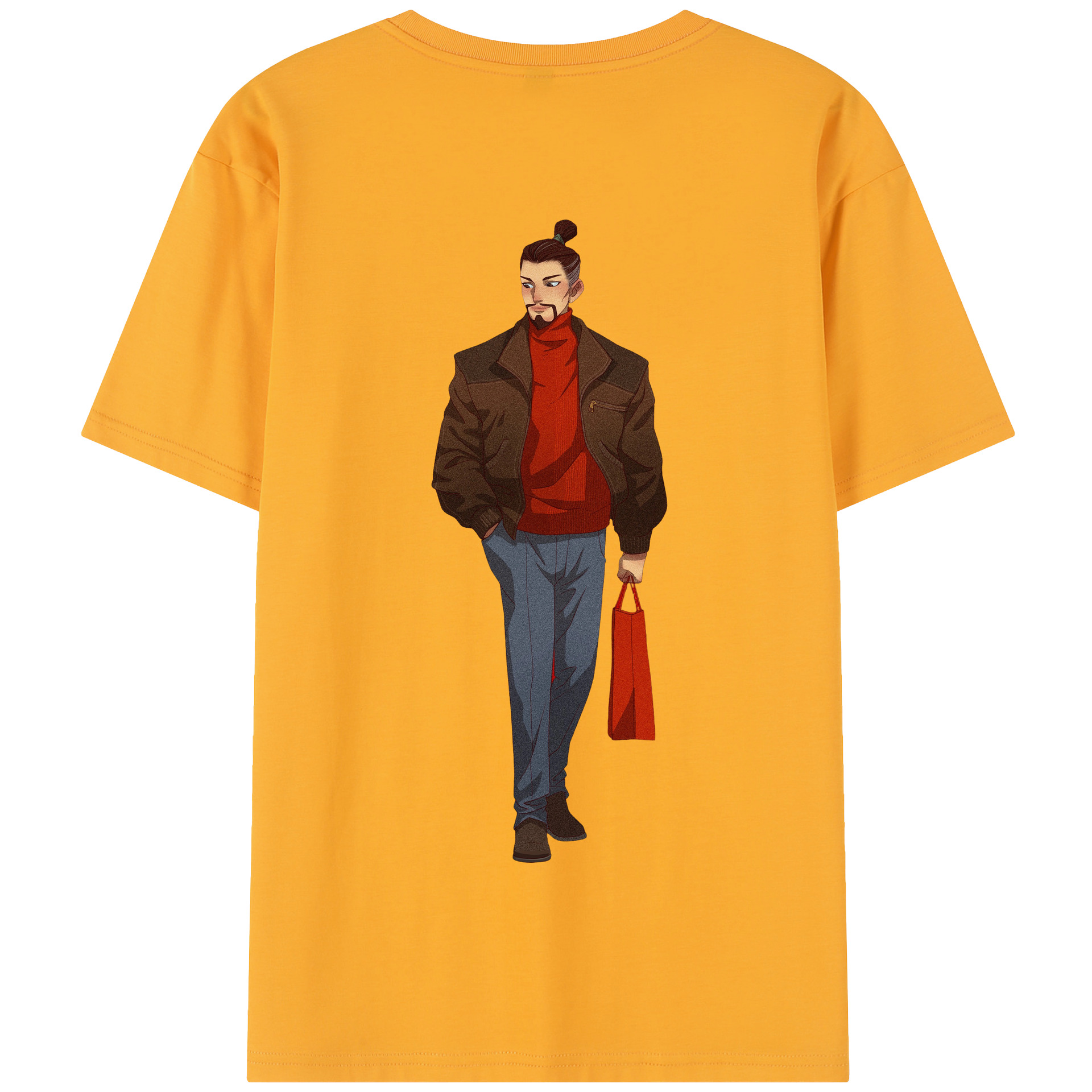 （画像用） Ne Zha 2 ナタ 魔童の大暴れ 綿100％半袖Tシャツ（背面プリント）