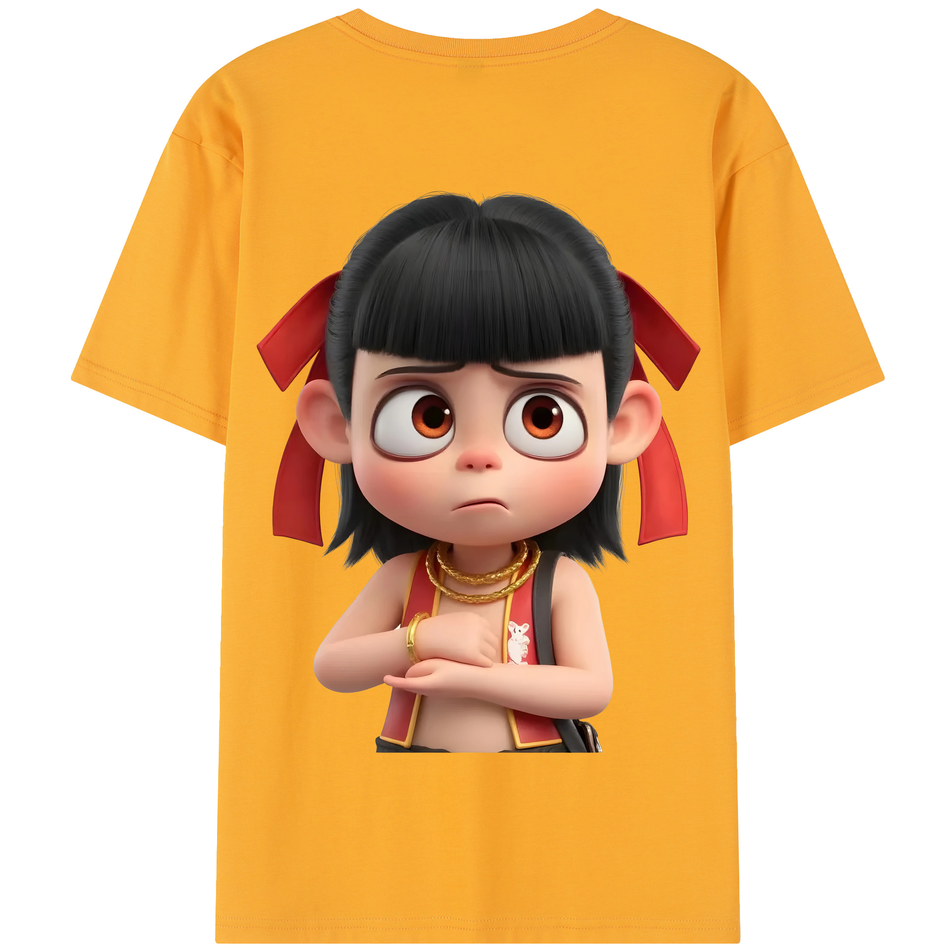 Ne Zha 2 ナタ 魔童の大暴れ 綿100％半袖Tシャツ（背面プリント）