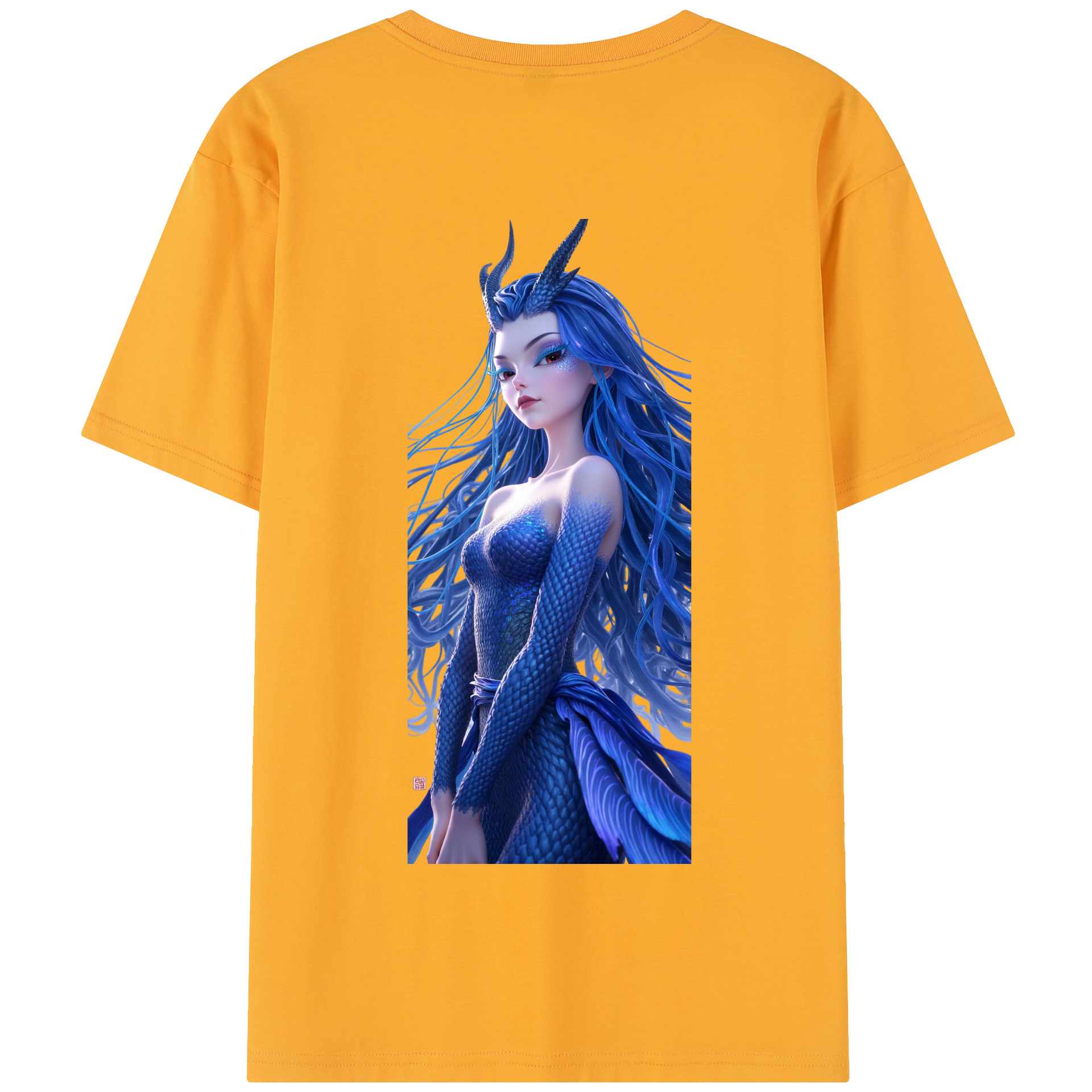 （画像用） Ne Zha 2 ナタ 魔童の大暴れ 綿100％半袖Tシャツ（背面プリント）