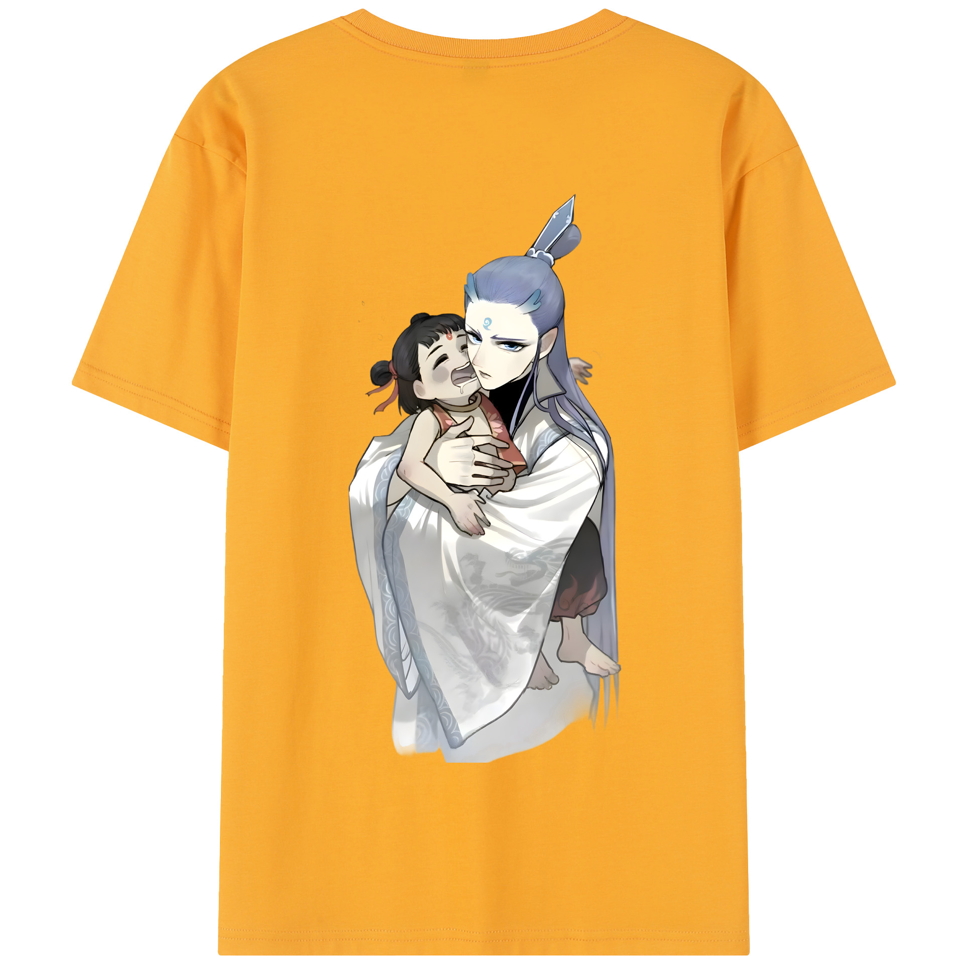 （画像用） Ne Zha 2 ナタ 魔童の大暴れ 綿100％半袖Tシャツ（背面プリント）