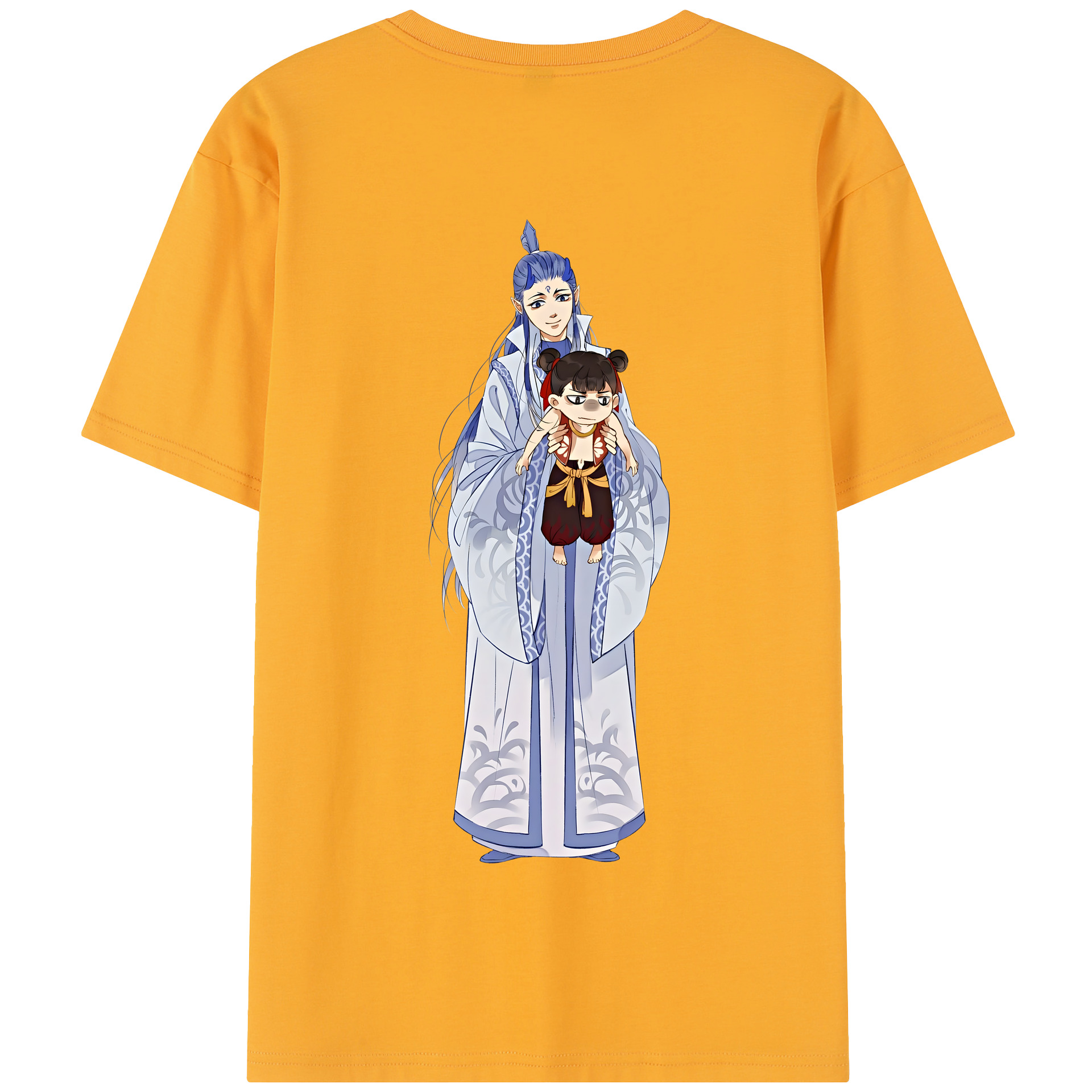（画像用） Ne Zha 2 ナタ 魔童の大暴れ 綿100％半袖Tシャツ（背面プリント）
