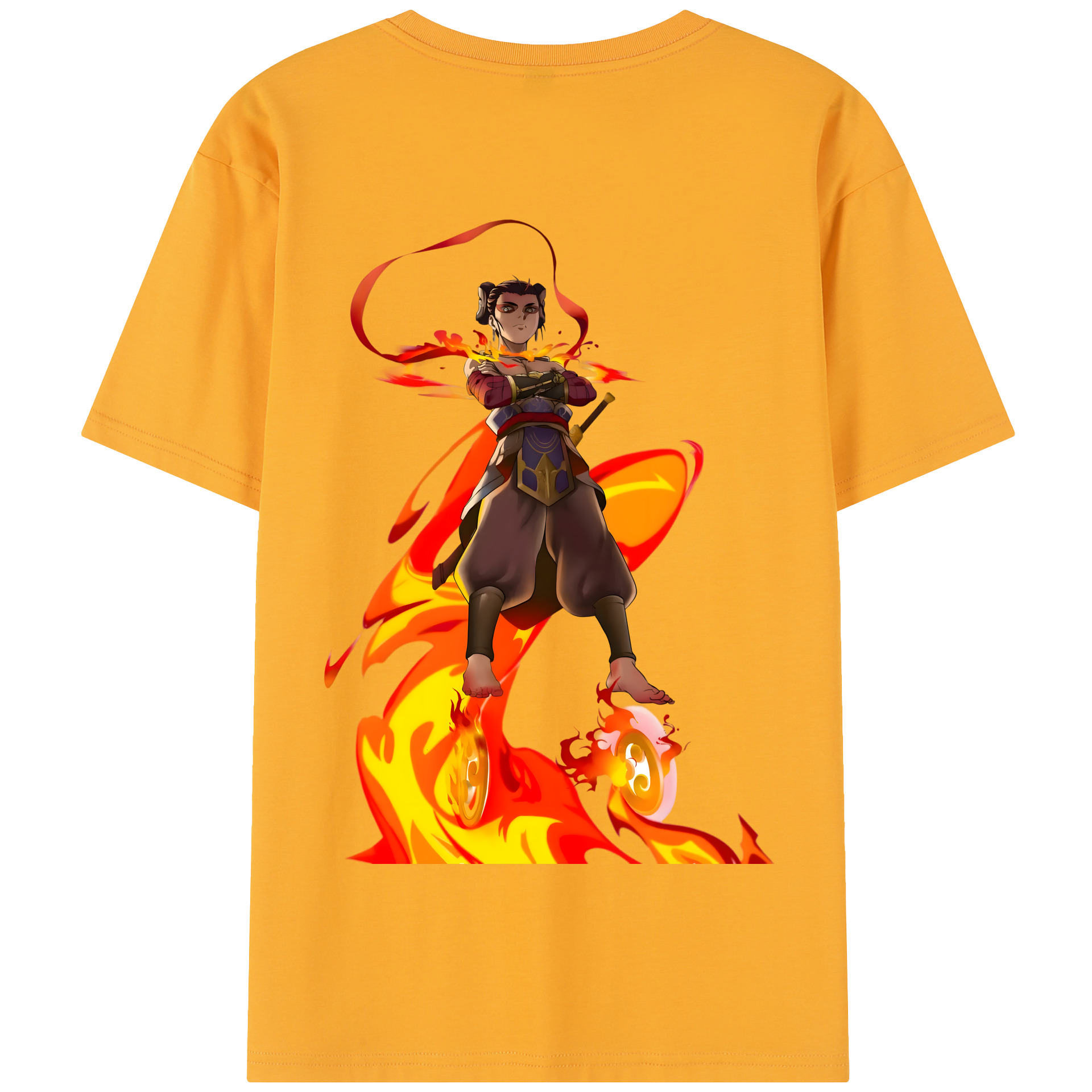 （画像用） Ne Zha 2 ナタ 魔童の大暴れ 綿100％半袖Tシャツ（背面プリント）
