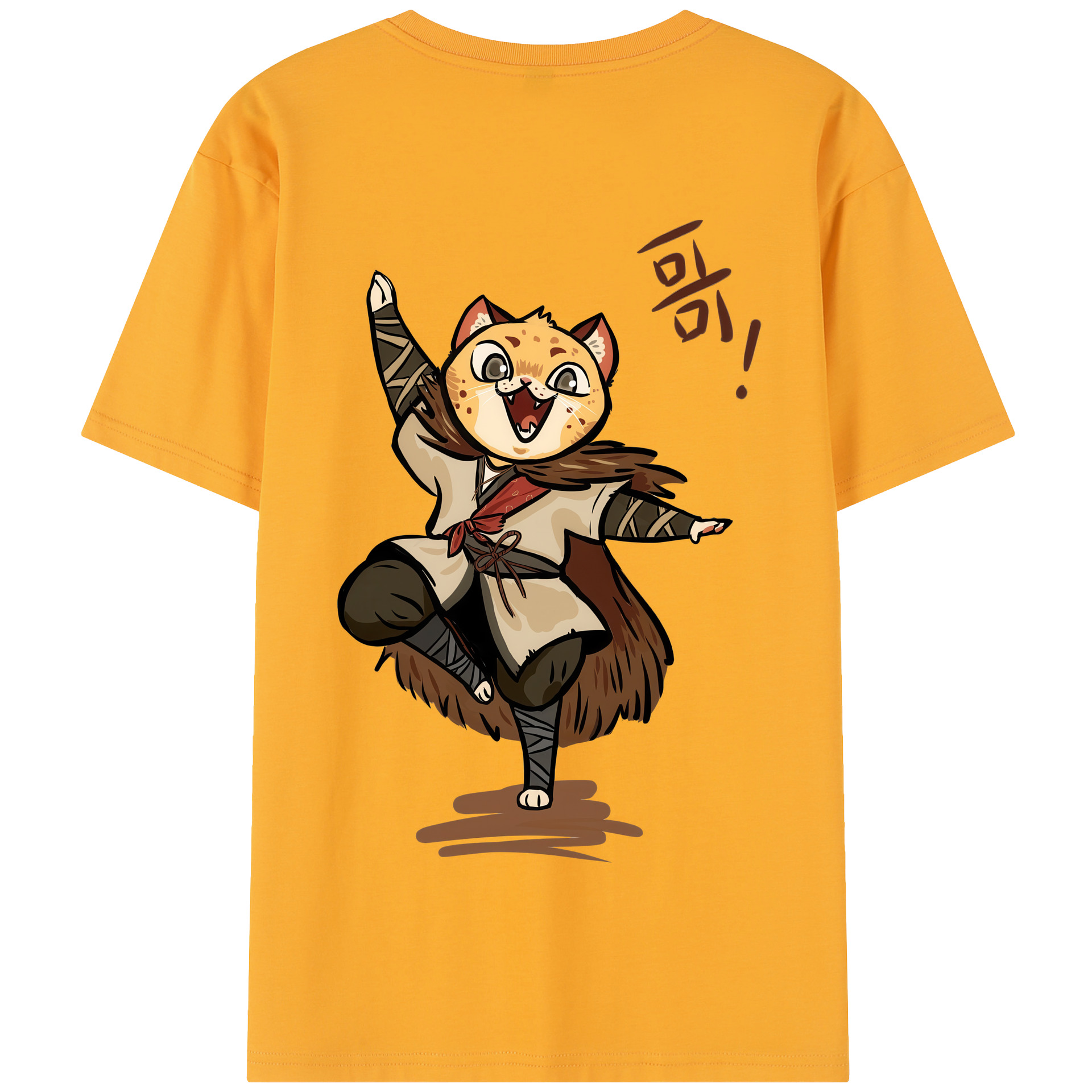 （画像用） Ne Zha 2 ナタ 魔童の大暴れ 綿100％半袖Tシャツ（背面プリント）