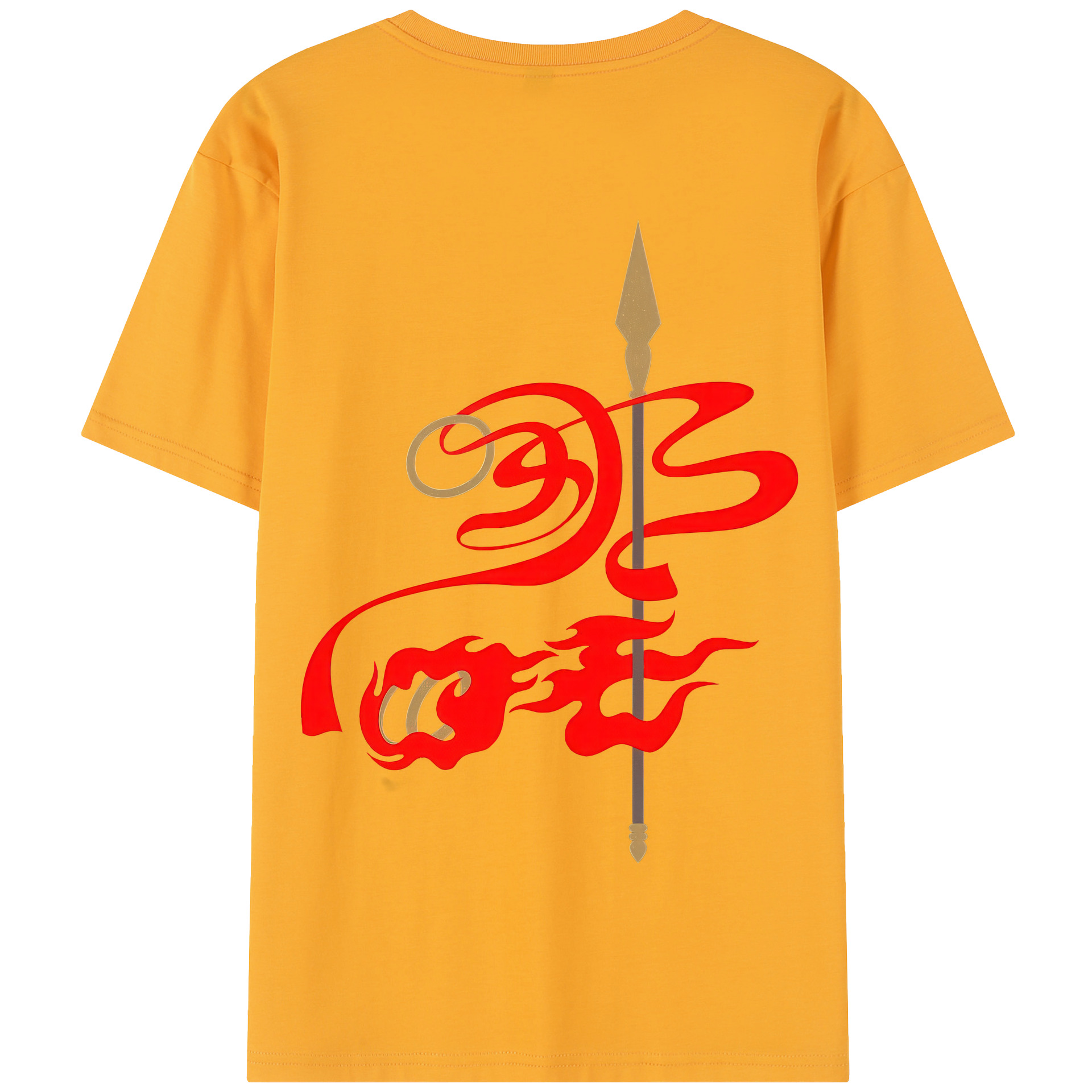 （画像用） Ne Zha 2 ナタ 魔童の大暴れ 綿100％半袖Tシャツ（背面プリント）