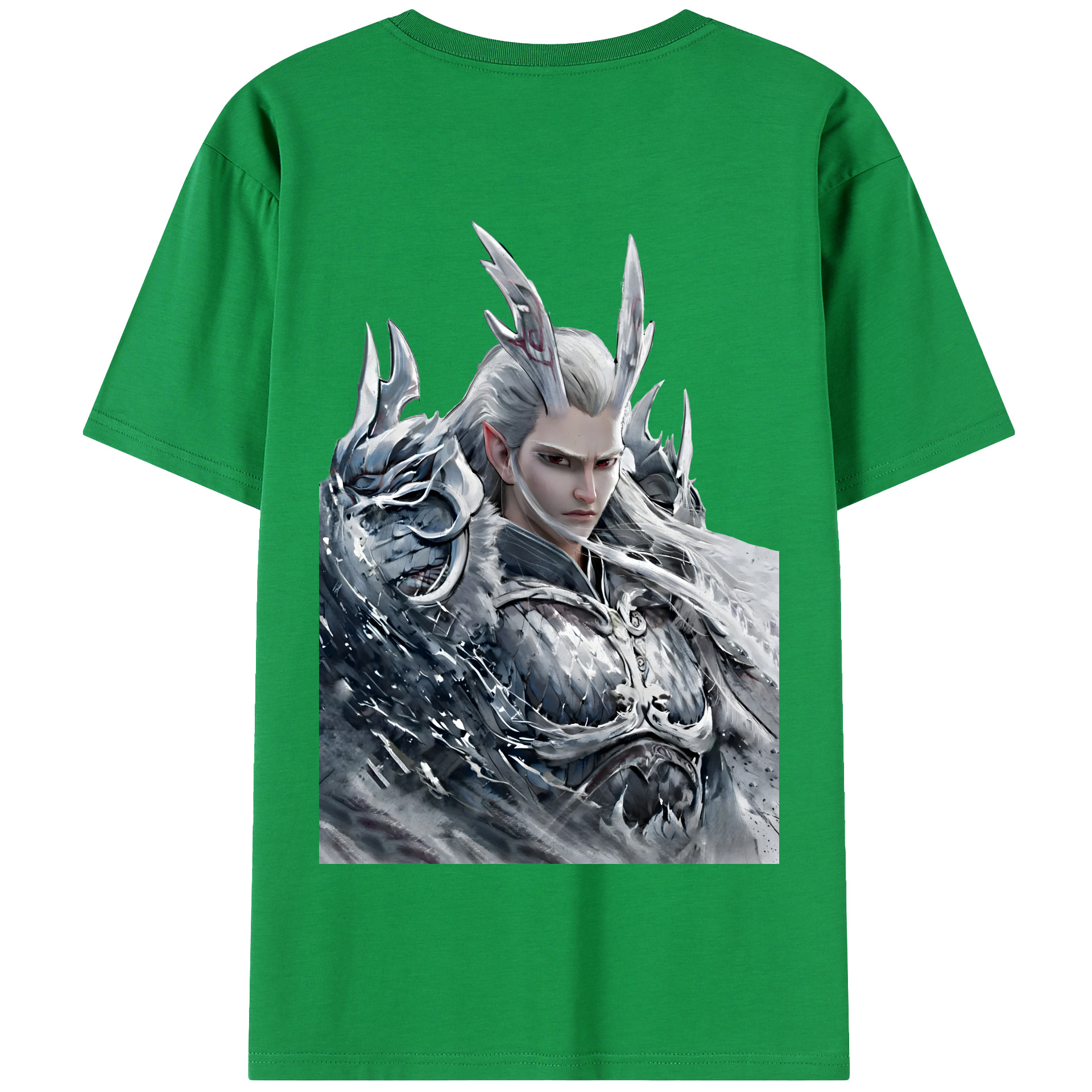 （画像用） Ne Zha 2 ナタ 魔童の大暴れ 綿100％半袖Tシャツ（背面プリント）
