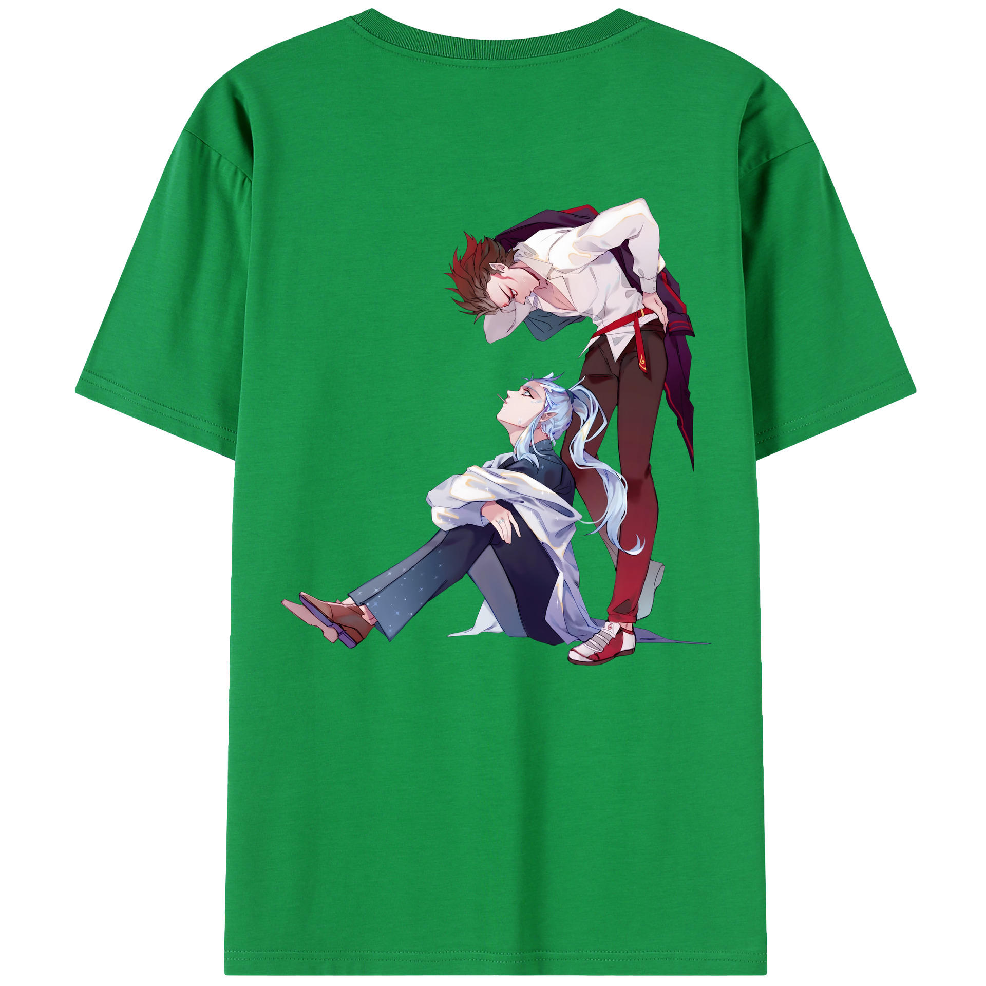（画像用） Ne Zha 2 ナタ 魔童の大暴れ 綿100％半袖Tシャツ（背面プリント）