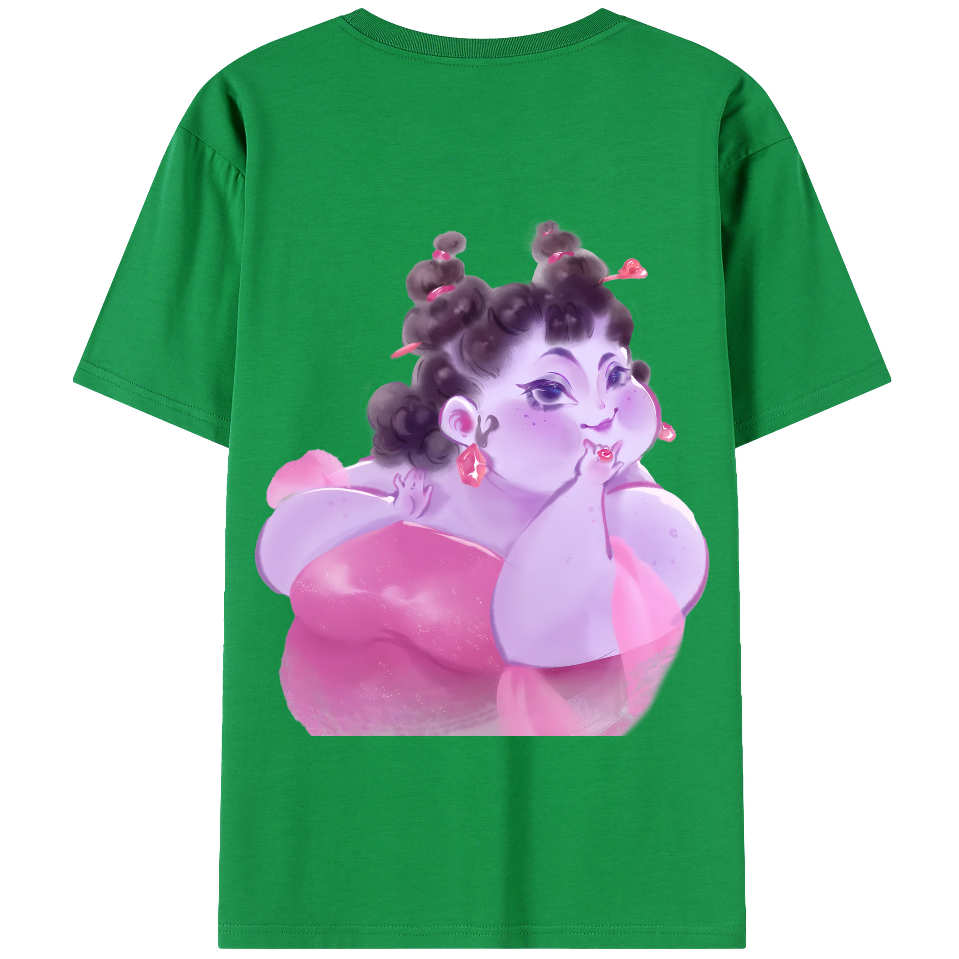 （画像用） Ne Zha 2 ナタ 魔童の大暴れ 綿100％半袖Tシャツ（背面プリント）