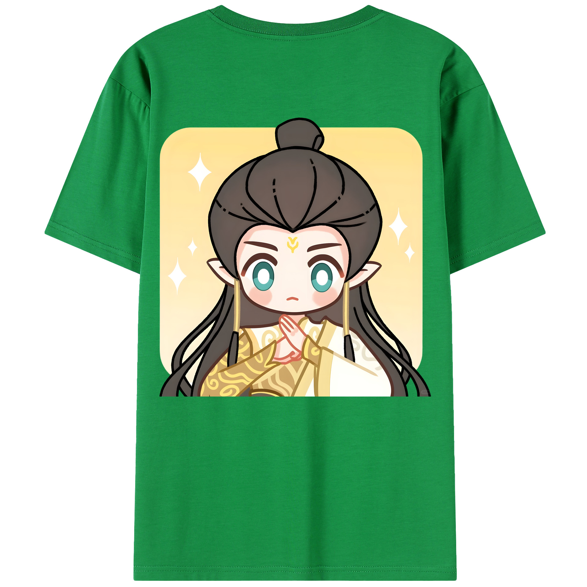 （画像用） Ne Zha 2 ナタ 魔童の大暴れ 綿100％半袖Tシャツ（背面プリント）