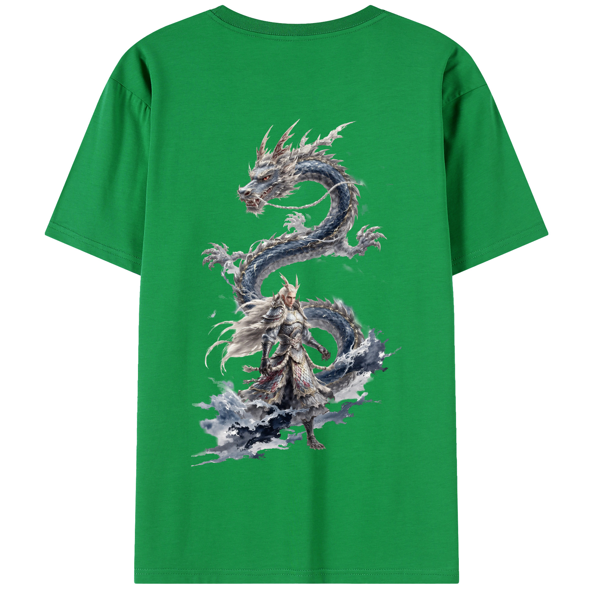 （画像用） Ne Zha 2 ナタ 魔童の大暴れ 綿100％半袖Tシャツ（背面プリント）