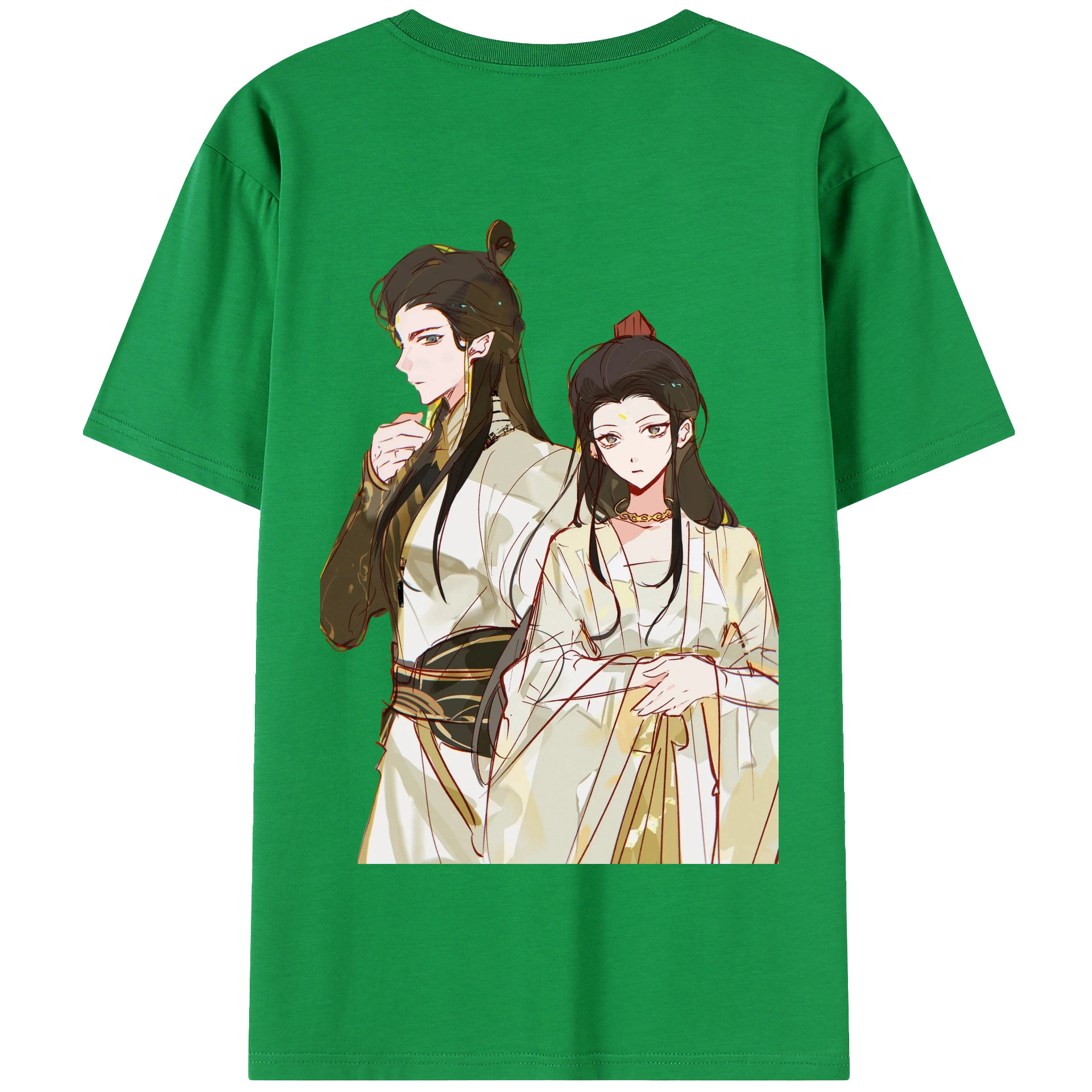 （画像用） Ne Zha 2 ナタ 魔童の大暴れ 綿100％半袖Tシャツ（背面プリント）
