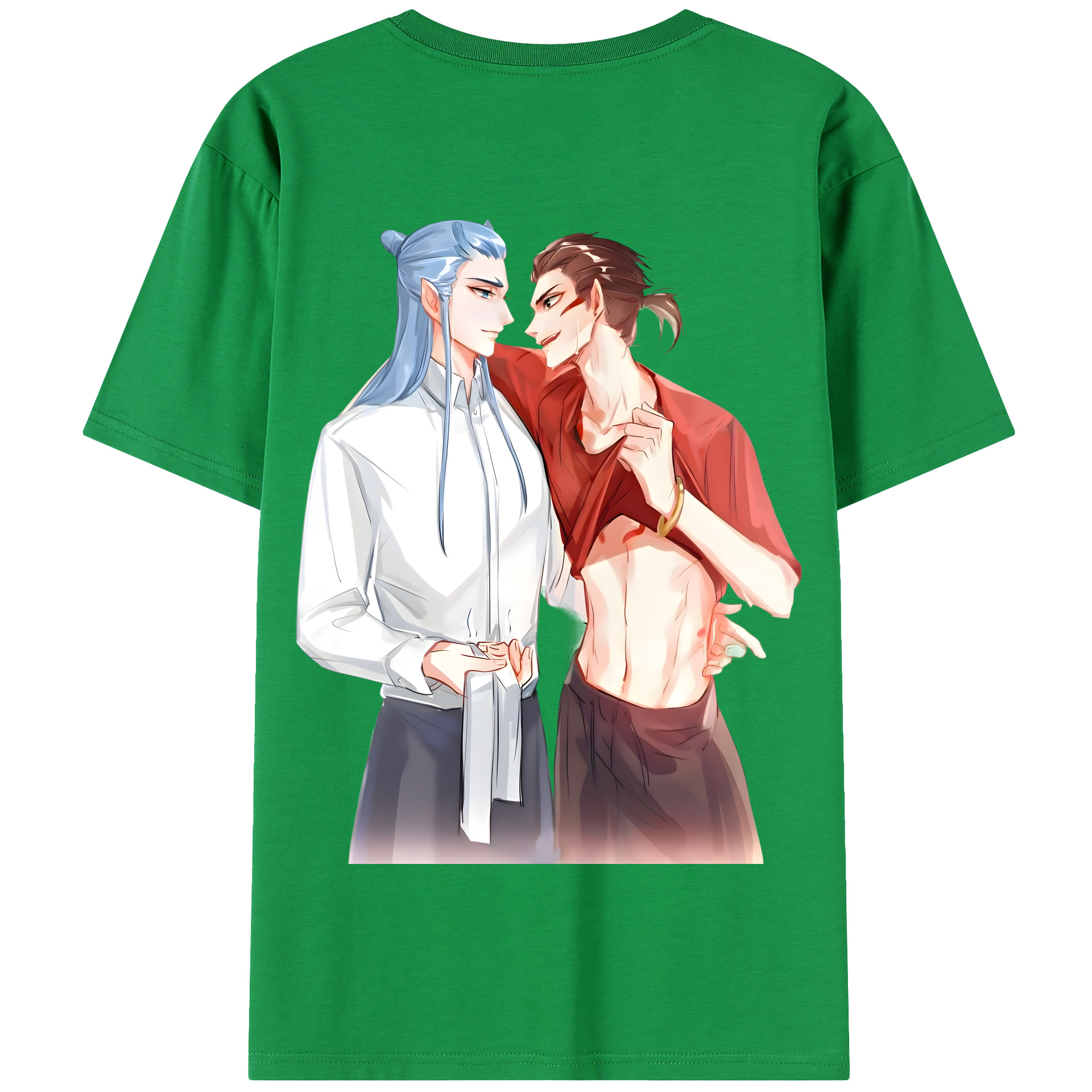 （画像用） Ne Zha 2 ナタ 魔童の大暴れ 綿100％半袖Tシャツ（背面プリント）