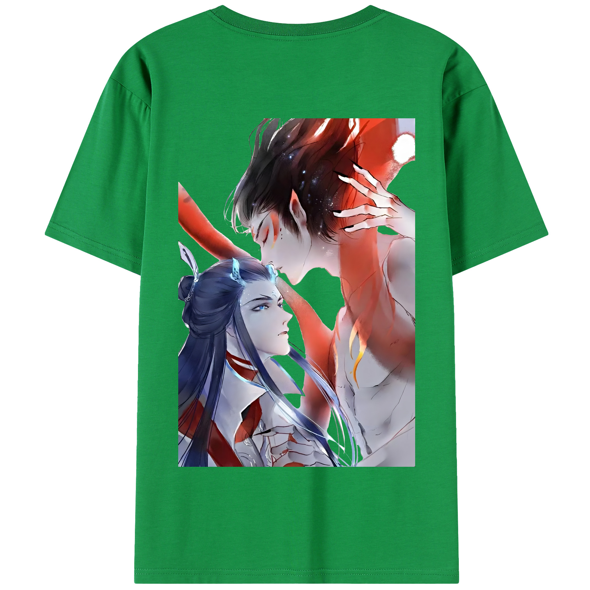 （画像用） Ne Zha 2 ナタ 魔童の大暴れ 綿100％半袖Tシャツ（背面プリント）