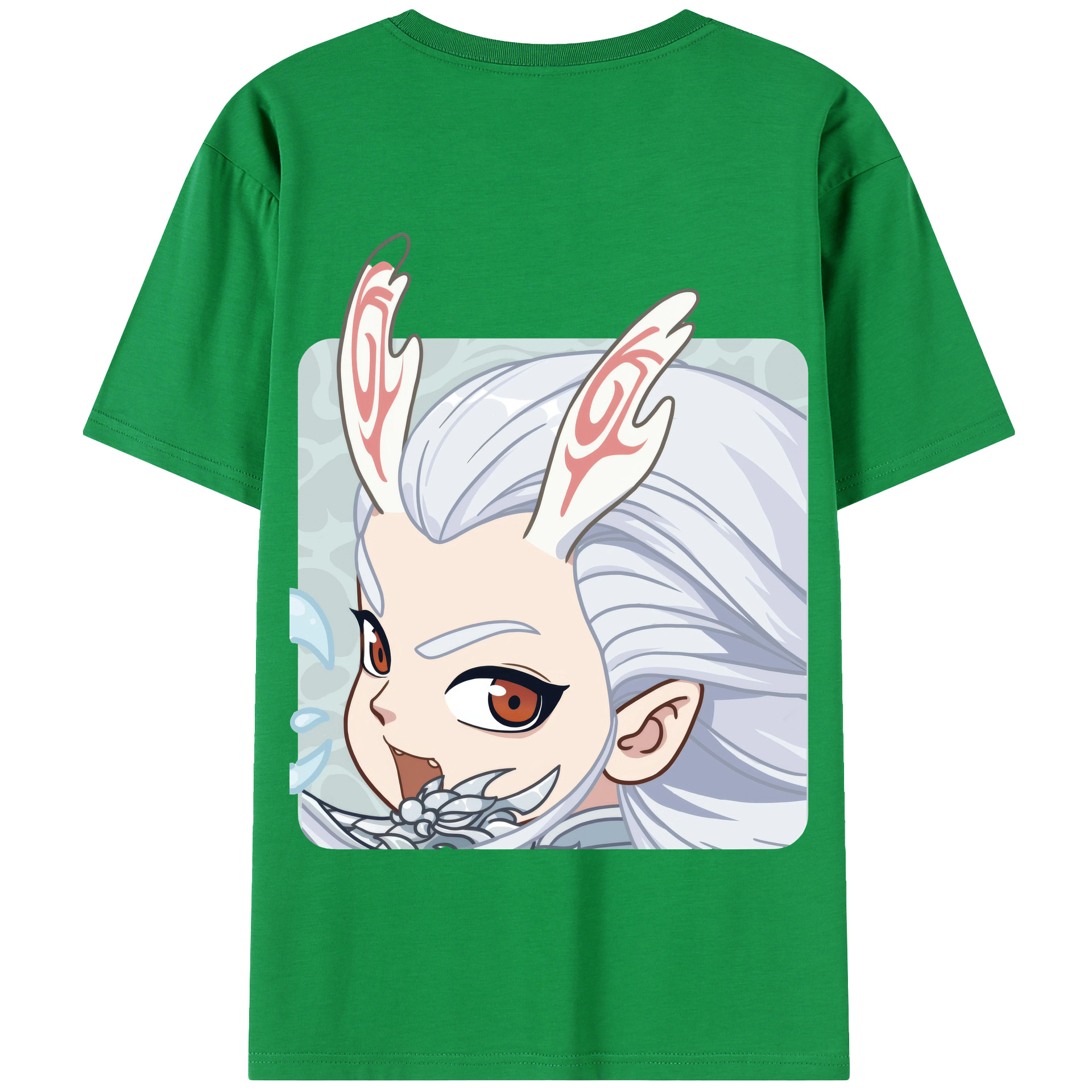 （画像用） Ne Zha 2 ナタ 魔童の大暴れ 綿100％半袖Tシャツ（背面プリント）