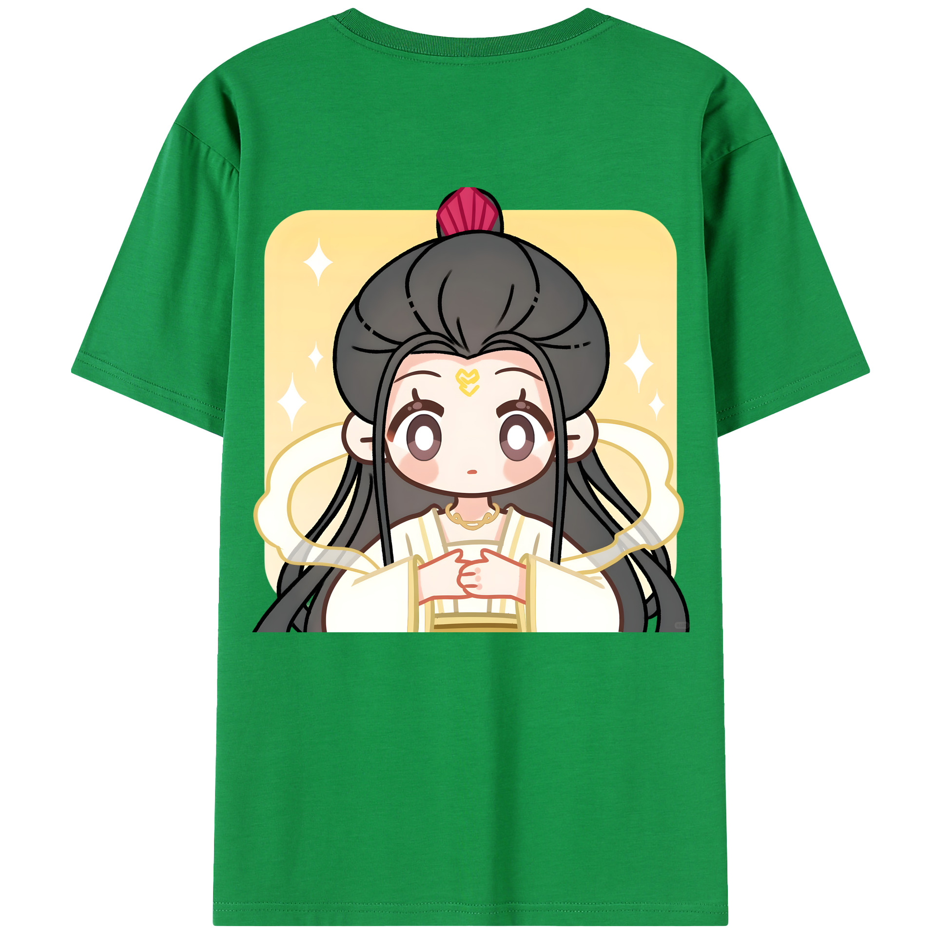 （画像用） Ne Zha 2 ナタ 魔童の大暴れ 綿100％半袖Tシャツ（背面プリント）
