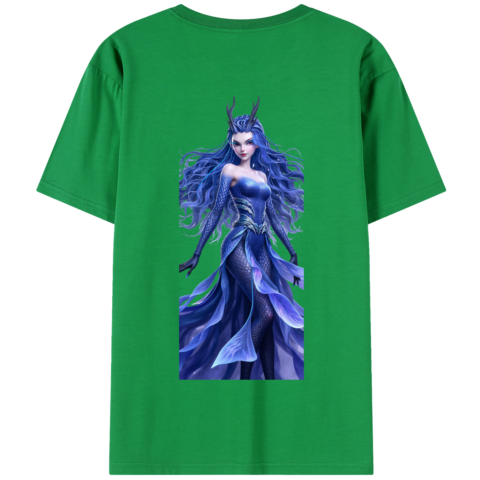 （画像用） Ne Zha 2 ナタ 魔童の大暴れ 綿100％半袖Tシャツ（背面プリント）