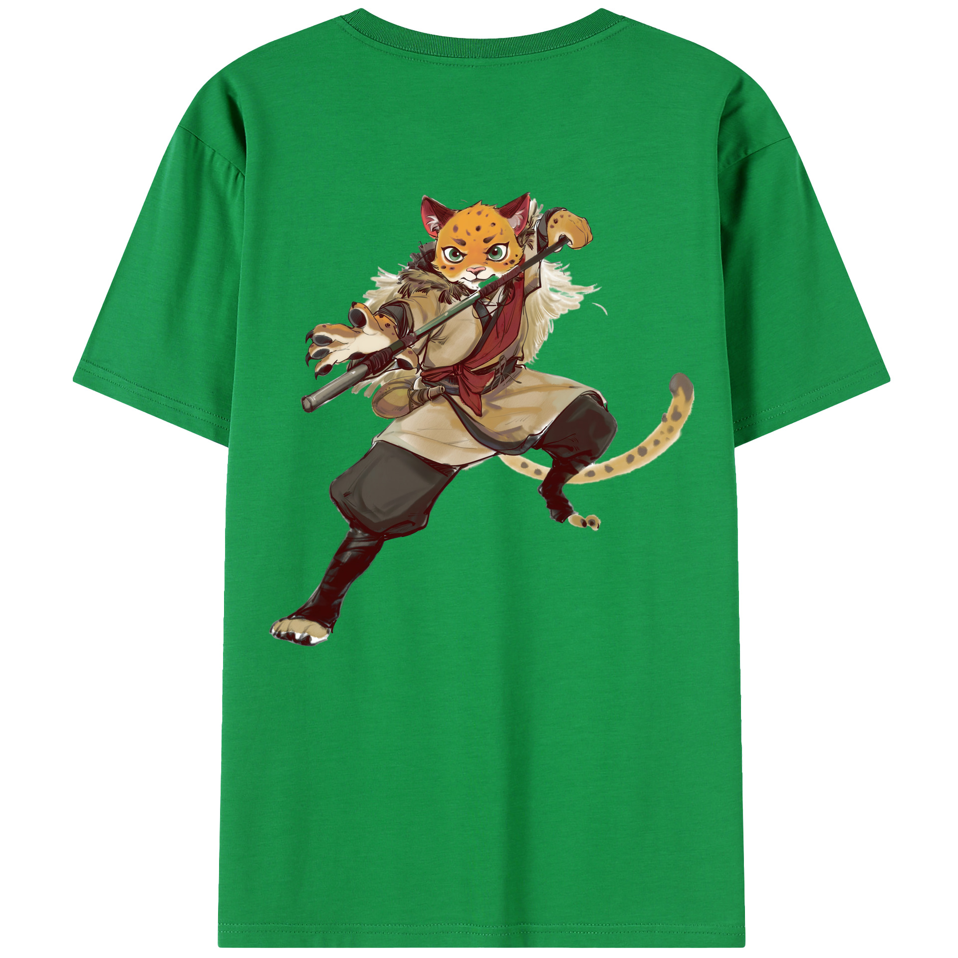 （画像用） Ne Zha 2 ナタ 魔童の大暴れ 綿100％半袖Tシャツ（背面プリント）
