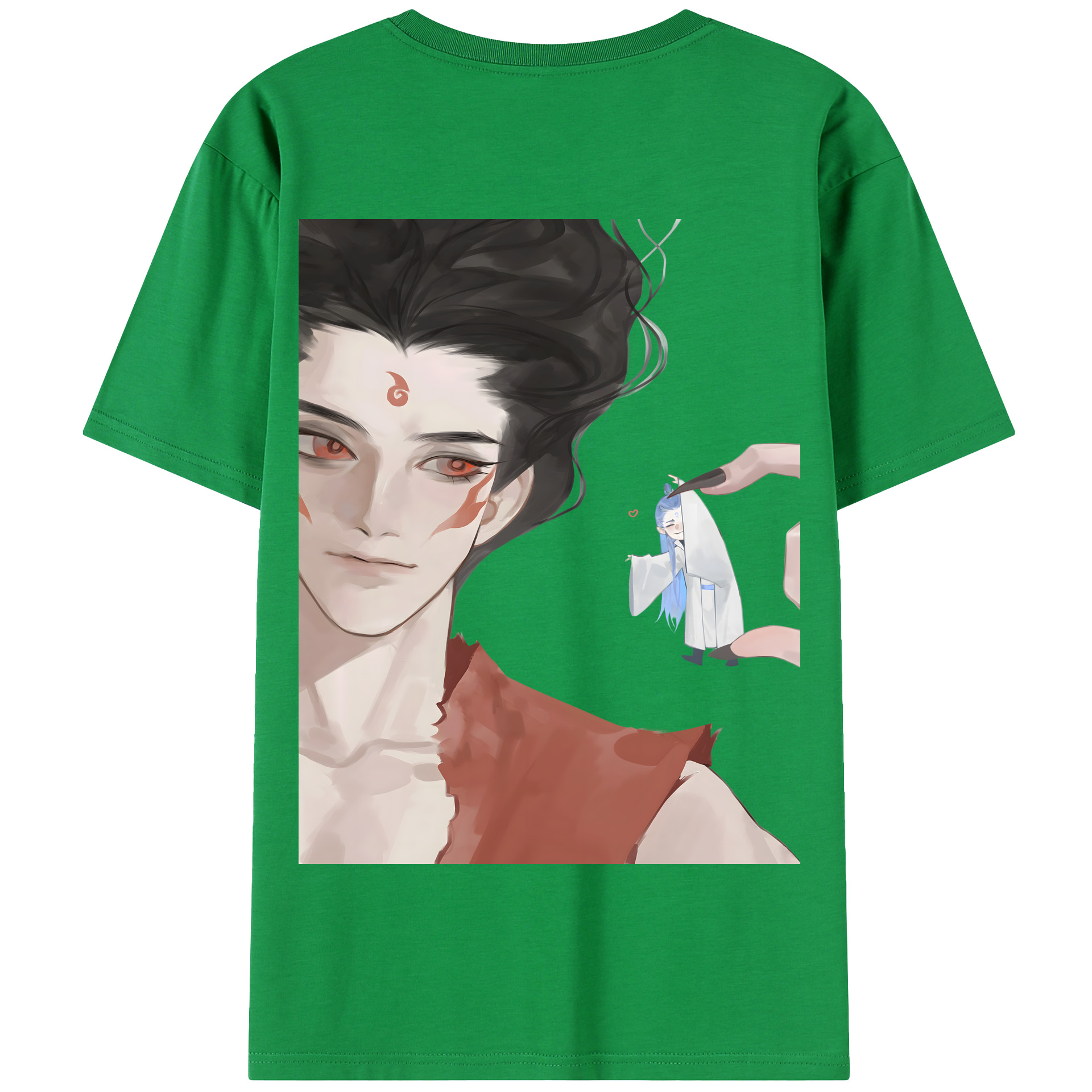 （画像用） Ne Zha 2 ナタ 魔童の大暴れ 綿100％半袖Tシャツ（背面プリント）