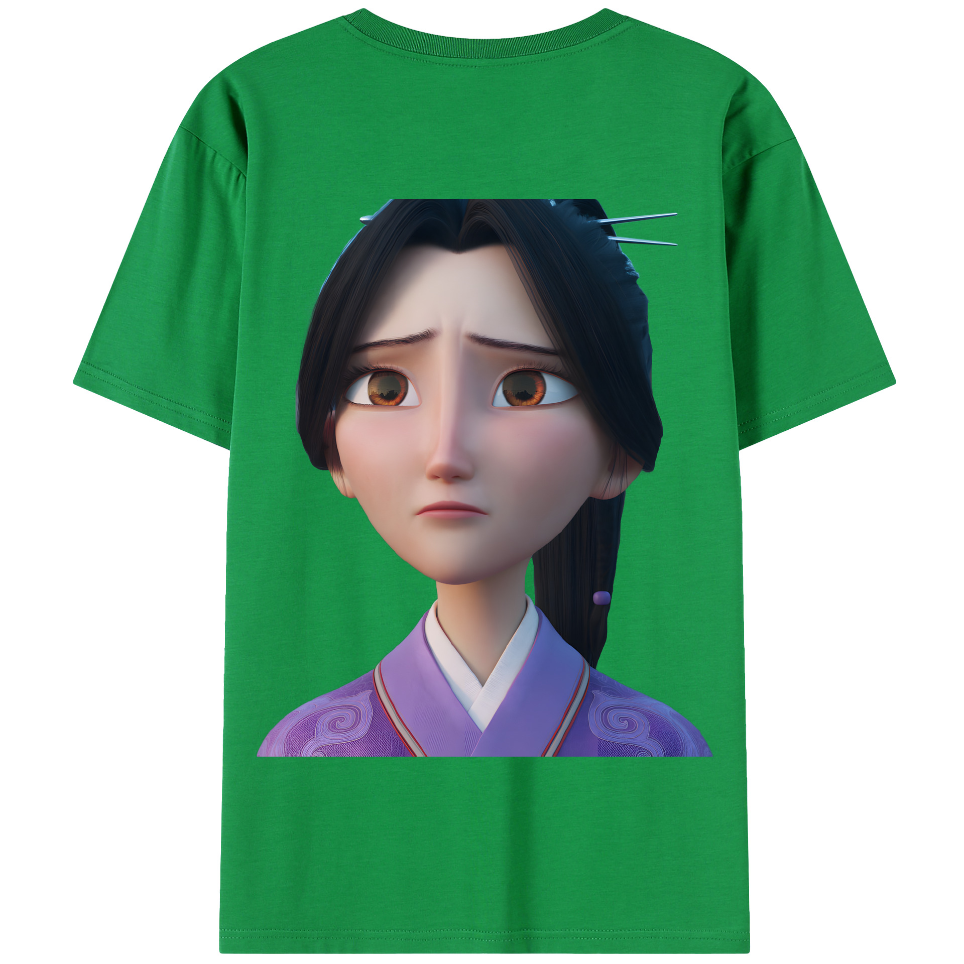 （画像用） Ne Zha 2 ナタ 魔童の大暴れ 綿100％半袖Tシャツ（背面プリント）