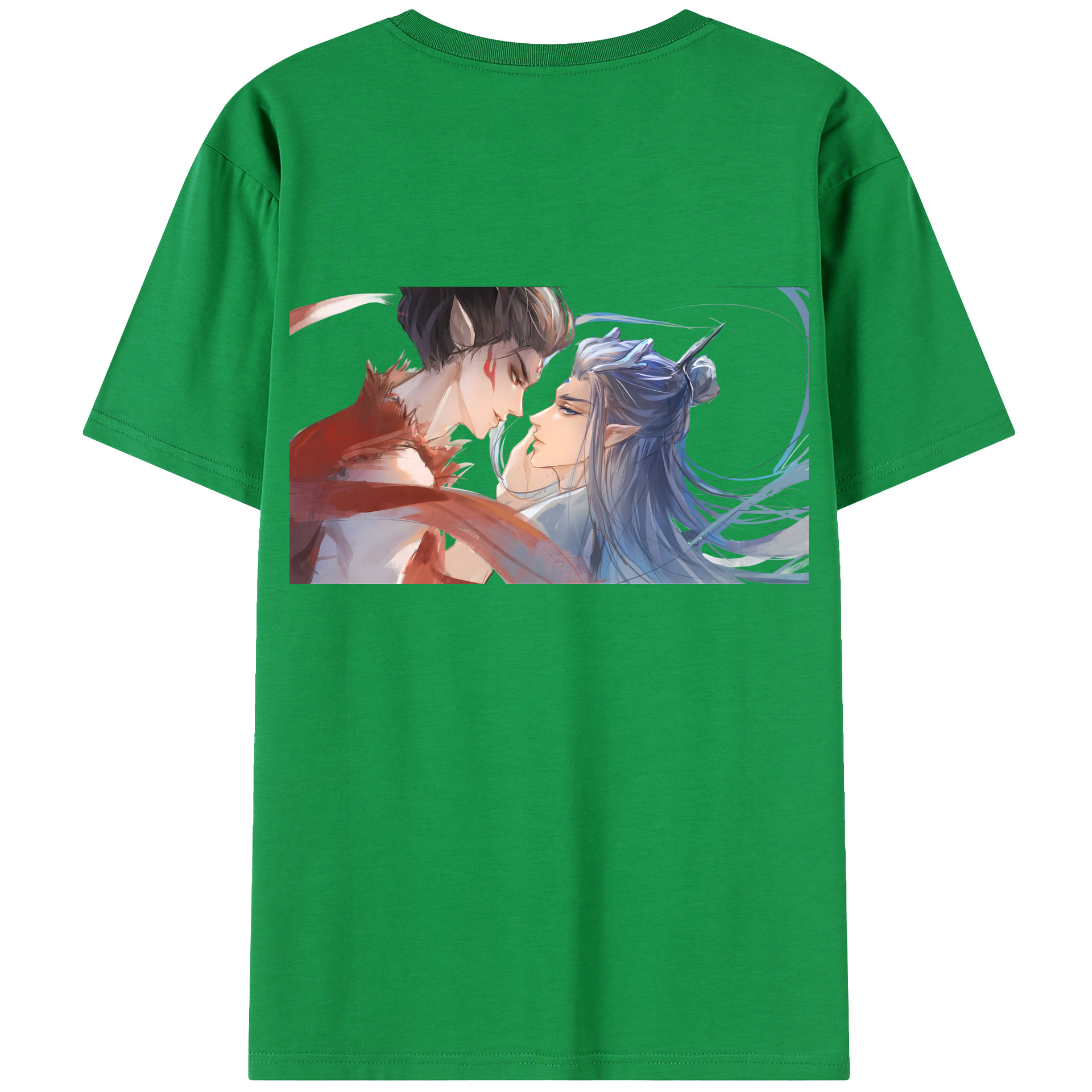 （画像用） Ne Zha 2 ナタ 魔童の大暴れ 綿100％半袖Tシャツ（背面プリント）