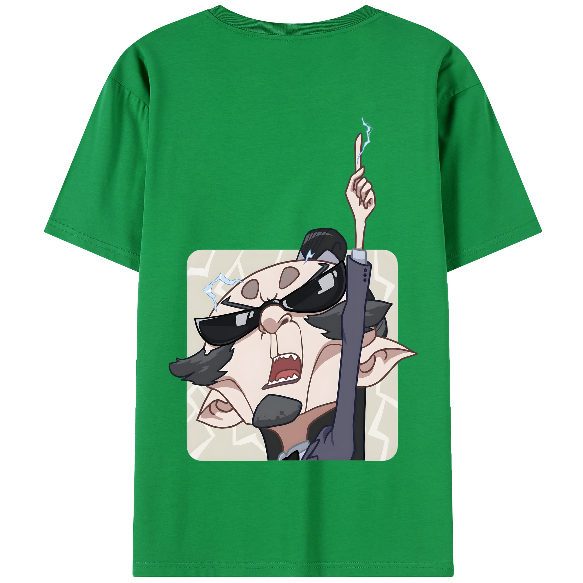 （画像用） Ne Zha 2 ナタ 魔童の大暴れ 綿100％半袖Tシャツ（背面プリント）