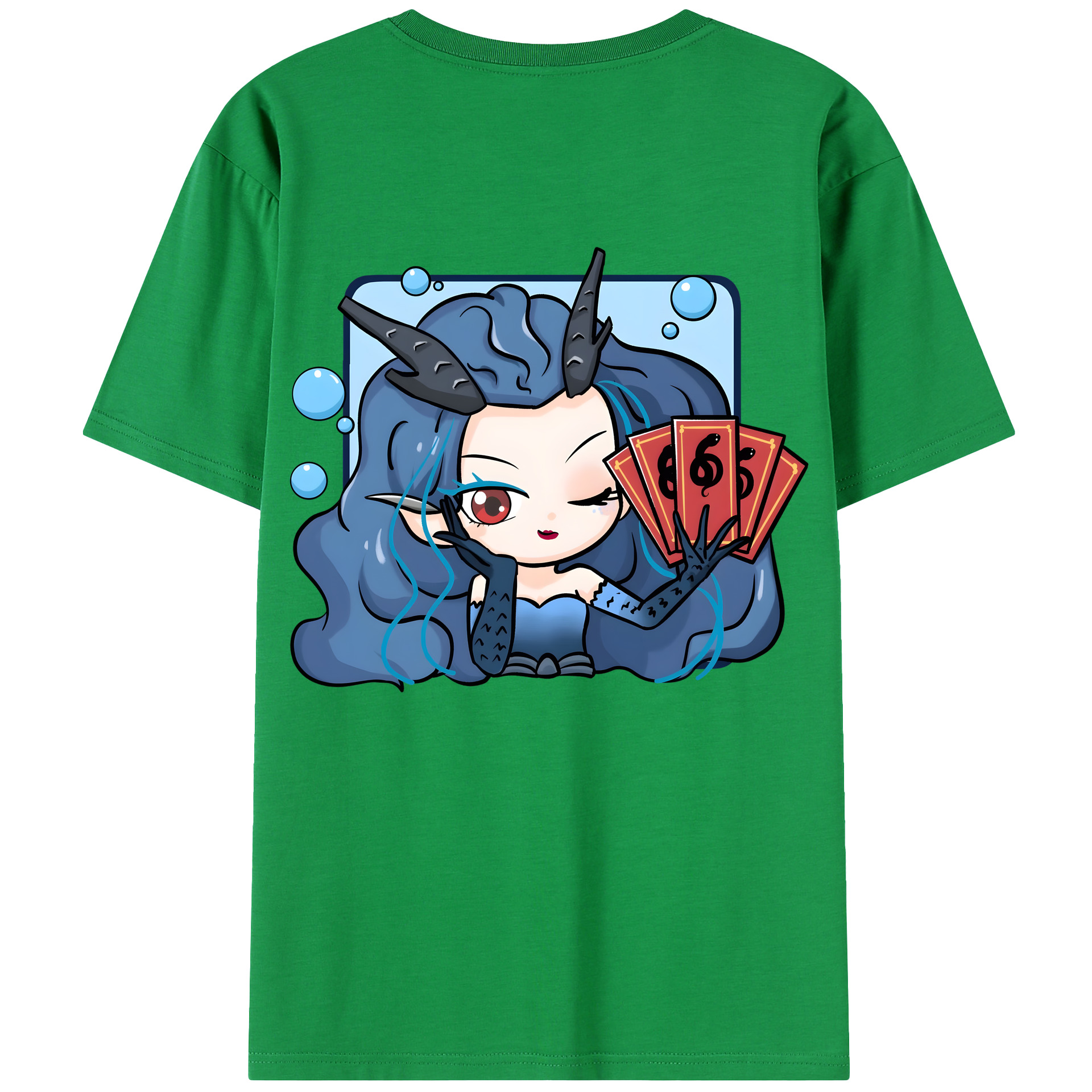 （画像用） Ne Zha 2 ナタ 魔童の大暴れ 綿100％半袖Tシャツ（背面プリント）