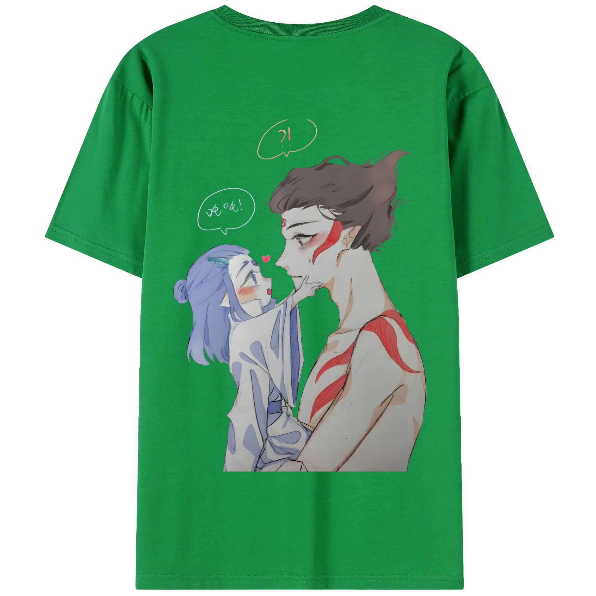 （画像用） Ne Zha 2 ナタ 魔童の大暴れ 綿100％半袖Tシャツ（背面プリント）