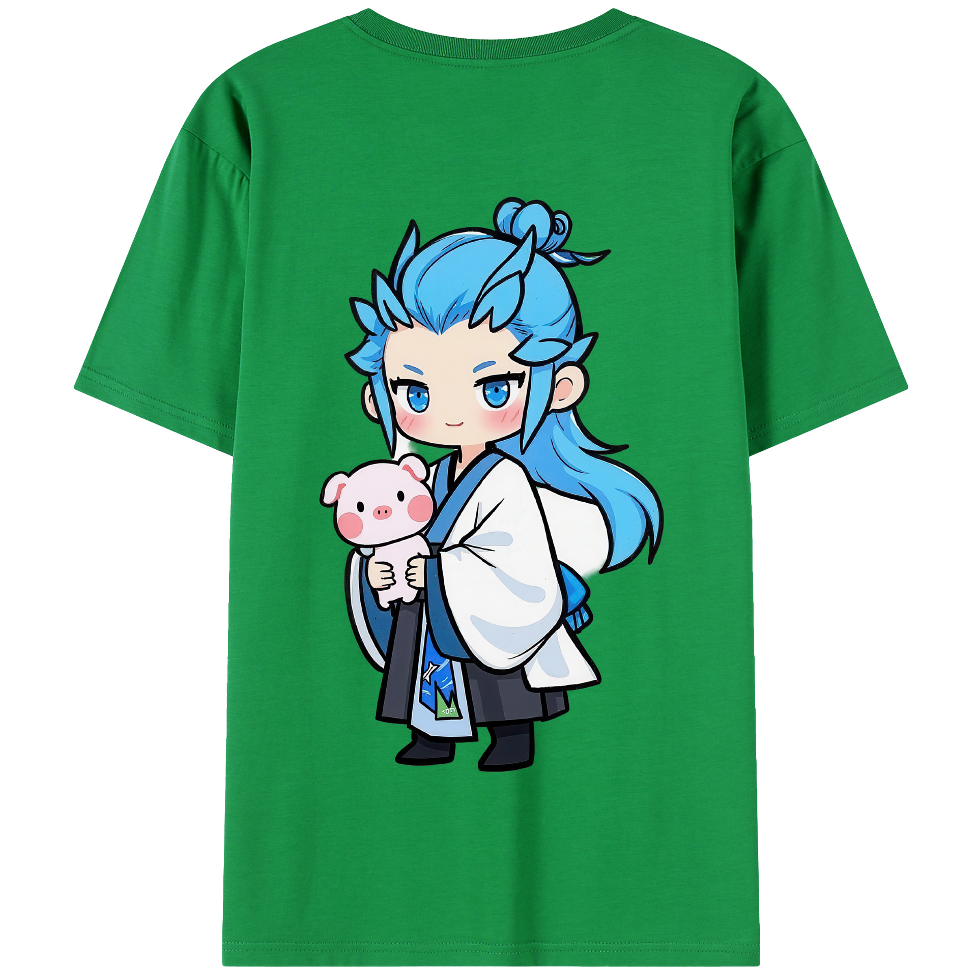 （画像用） Ne Zha 2 ナタ 魔童の大暴れ 綿100％半袖Tシャツ（背面プリント）