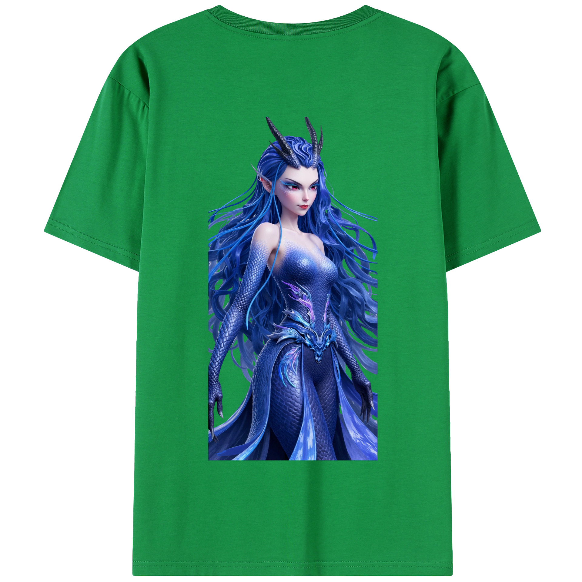 （画像用） Ne Zha 2 ナタ 魔童の大暴れ 綿100％半袖Tシャツ（背面プリント）
