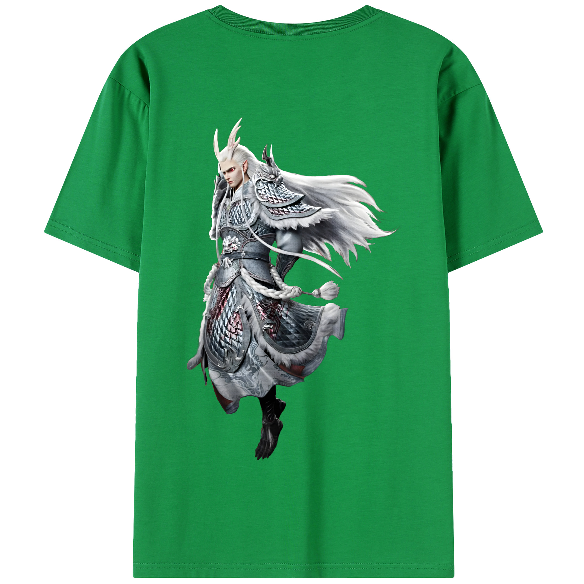 （画像用） Ne Zha 2 ナタ 魔童の大暴れ 綿100％半袖Tシャツ（背面プリント）