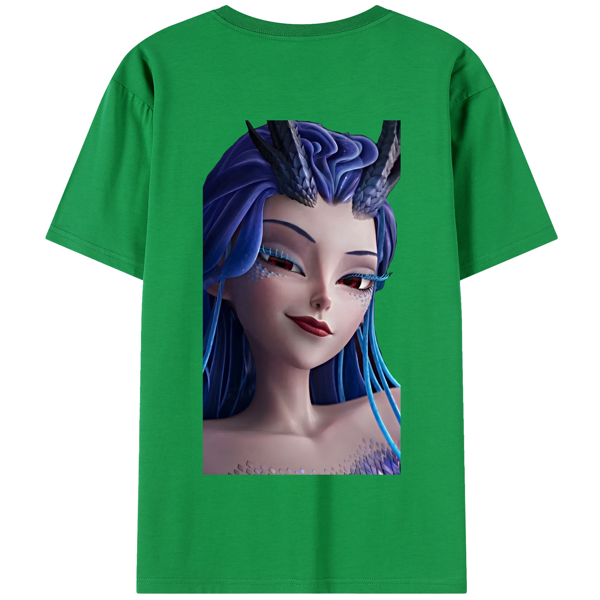 （画像用） Ne Zha 2 ナタ 魔童の大暴れ 綿100％半袖Tシャツ（背面プリント）