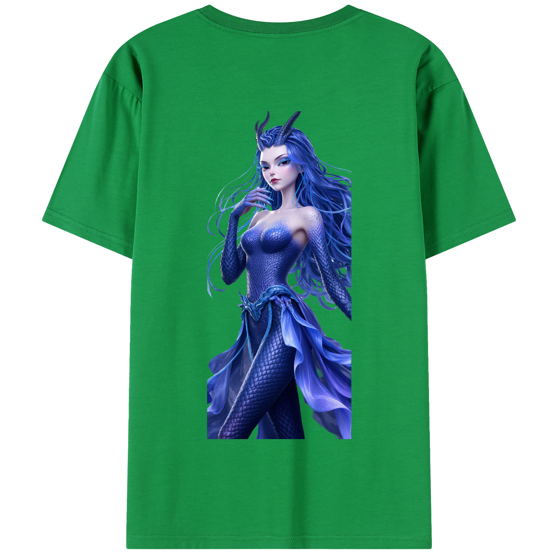 （画像用） Ne Zha 2 ナタ 魔童の大暴れ 綿100％半袖Tシャツ（背面プリント）