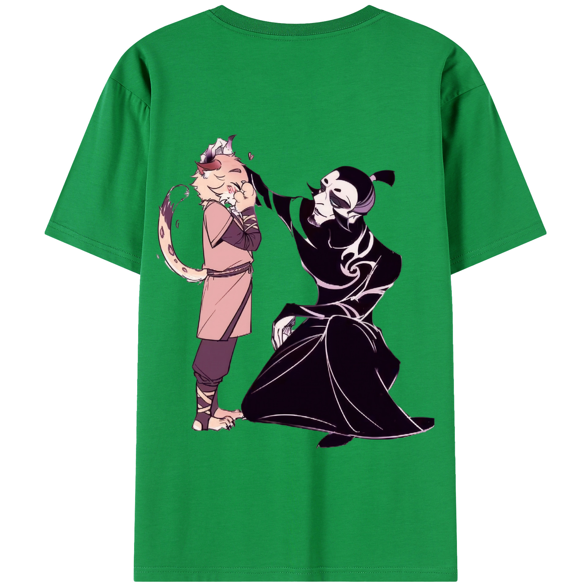 （画像用） Ne Zha 2 ナタ 魔童の大暴れ 綿100％半袖Tシャツ（背面プリント）