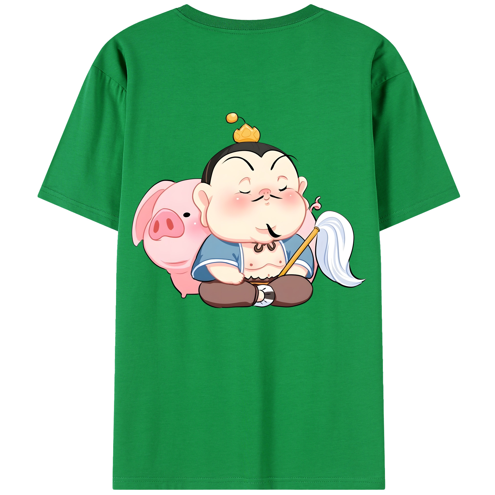 （画像用） Ne Zha 2 ナタ 魔童の大暴れ 綿100％半袖Tシャツ（背面プリント）