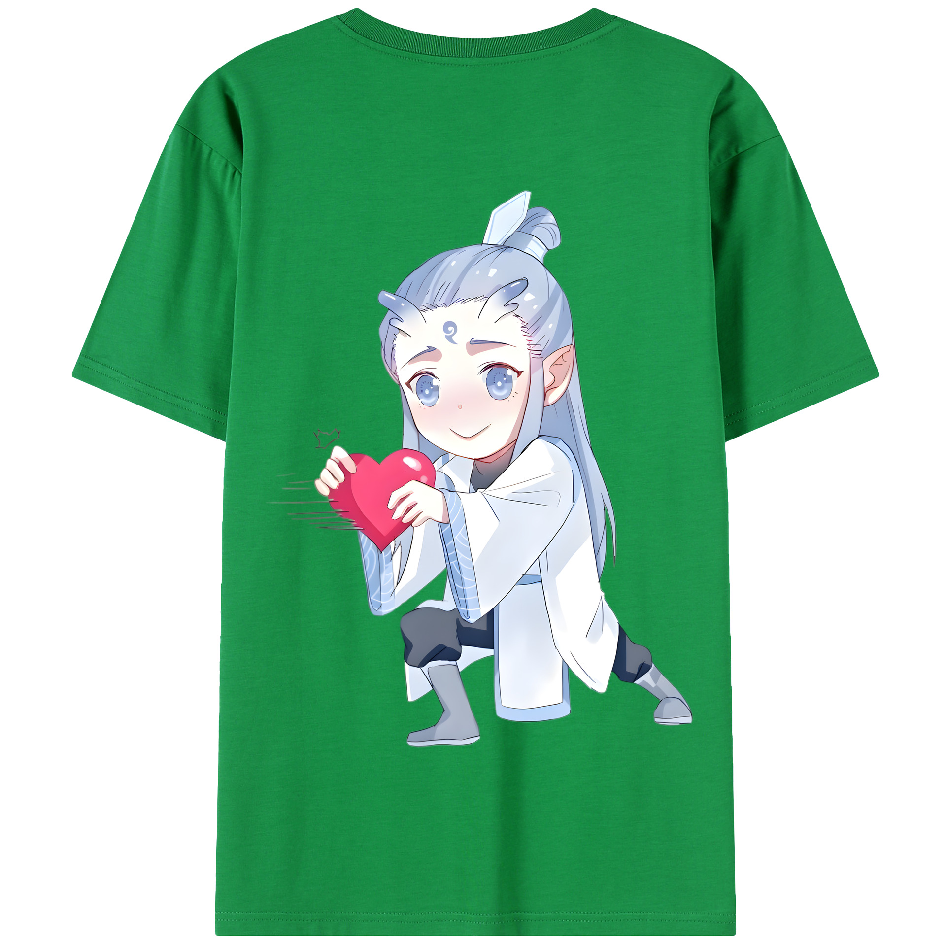 （画像用） Ne Zha 2 ナタ 魔童の大暴れ 綿100％半袖Tシャツ（背面プリント）