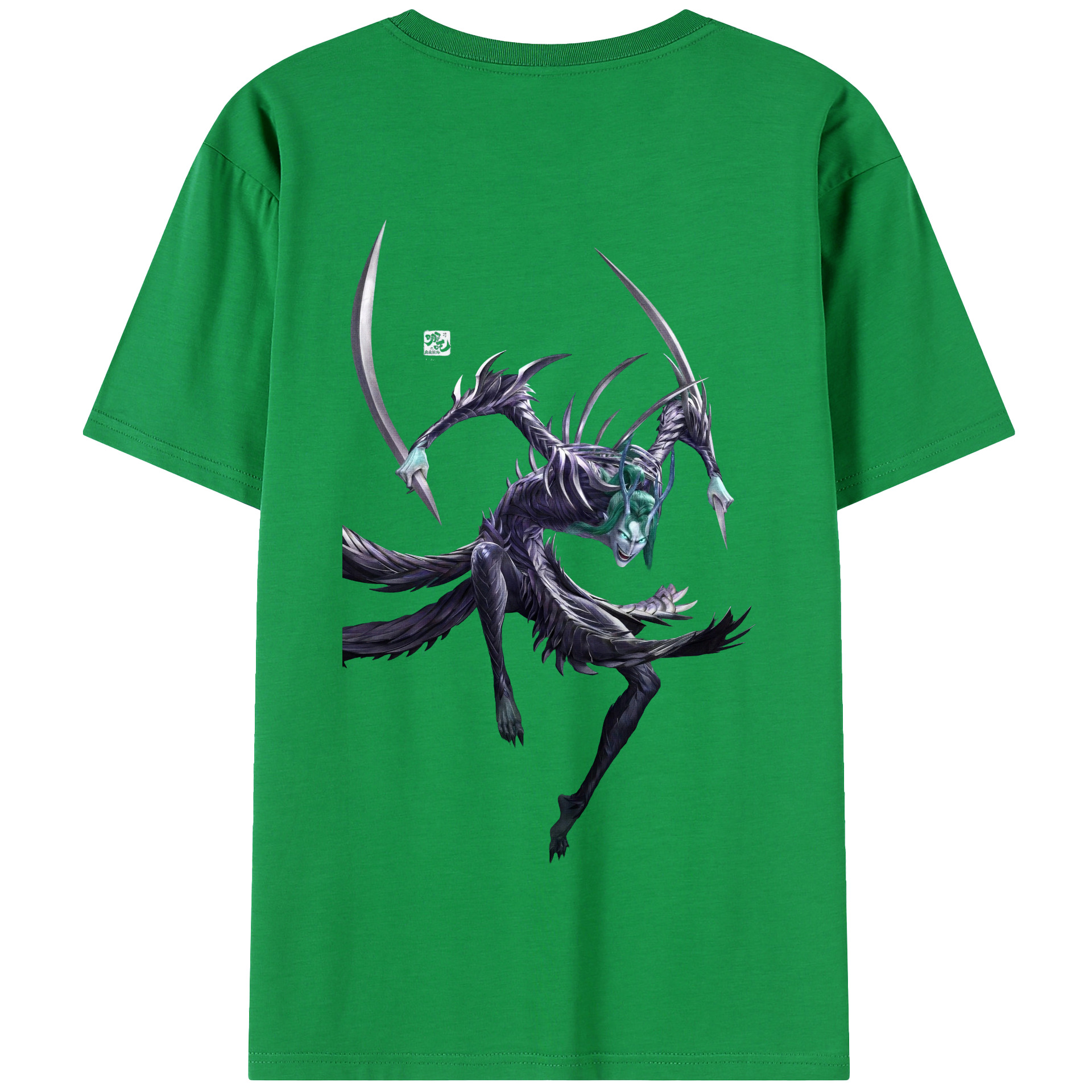 （画像用） Ne Zha 2 ナタ 魔童の大暴れ 綿100％半袖Tシャツ（背面プリント）