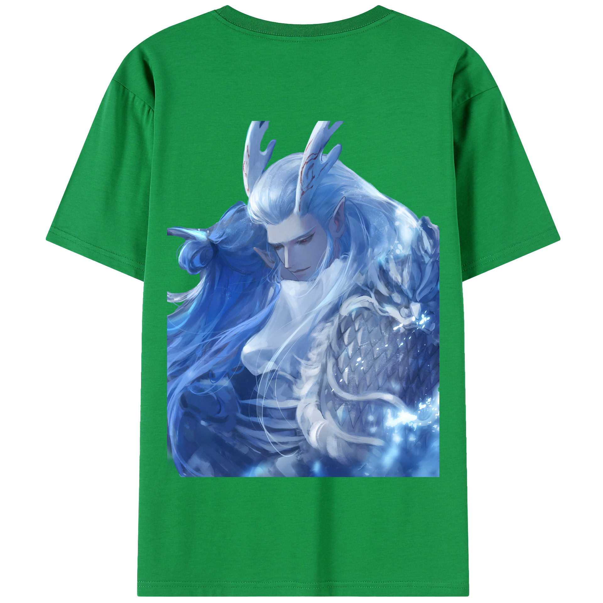 （画像用） Ne Zha 2 ナタ 魔童の大暴れ 綿100％半袖Tシャツ（背面プリント）