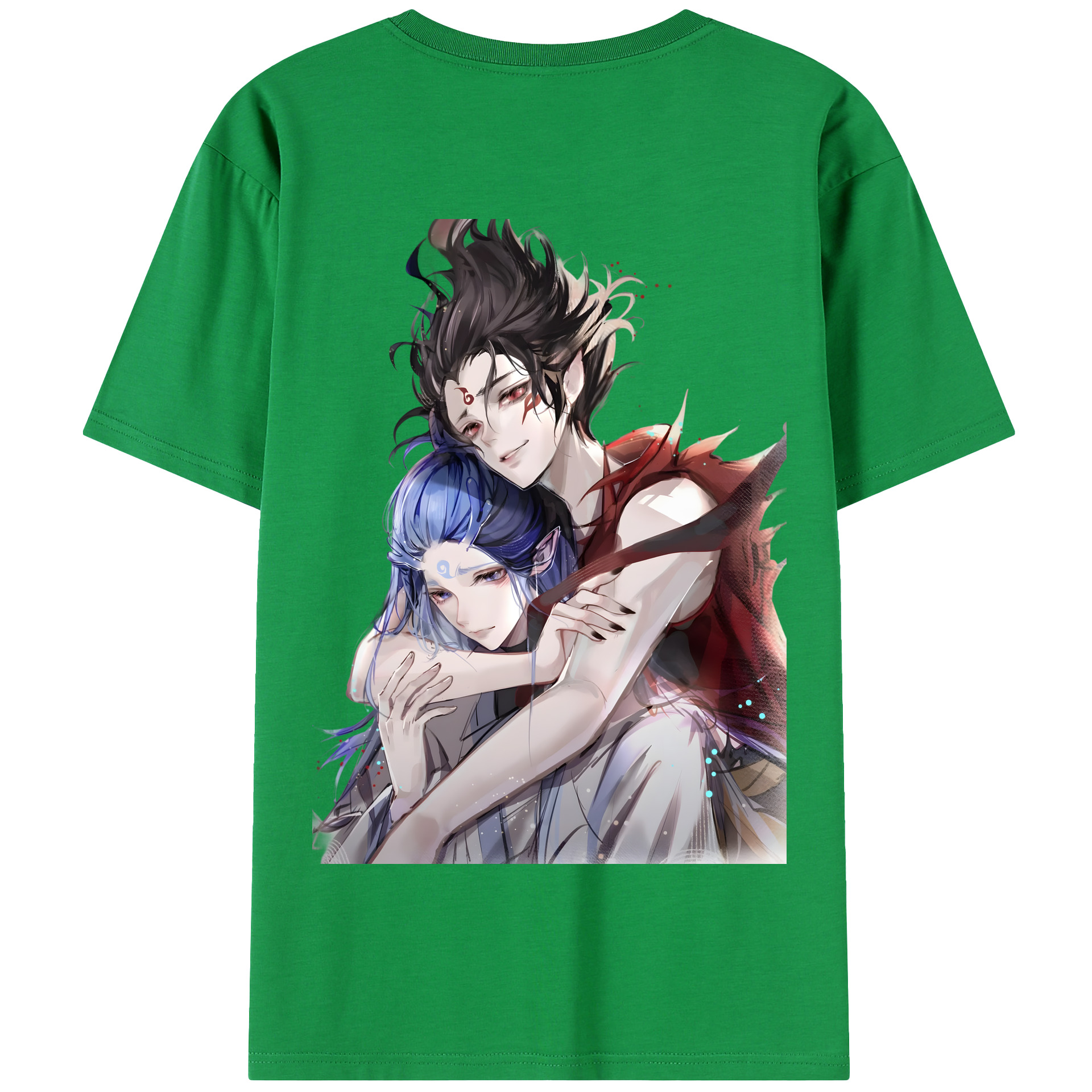 （画像用） Ne Zha 2 ナタ 魔童の大暴れ 綿100％半袖Tシャツ（背面プリント）