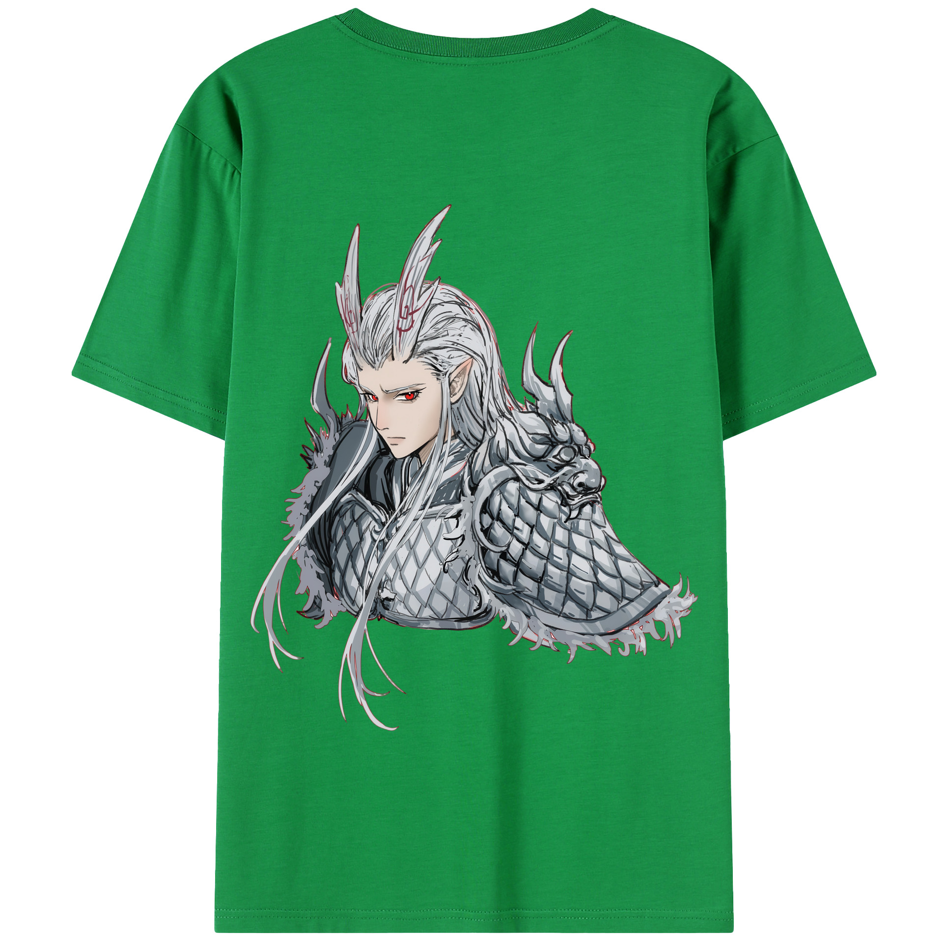 （画像用） Ne Zha 2 ナタ 魔童の大暴れ 綿100％半袖Tシャツ（背面プリント）