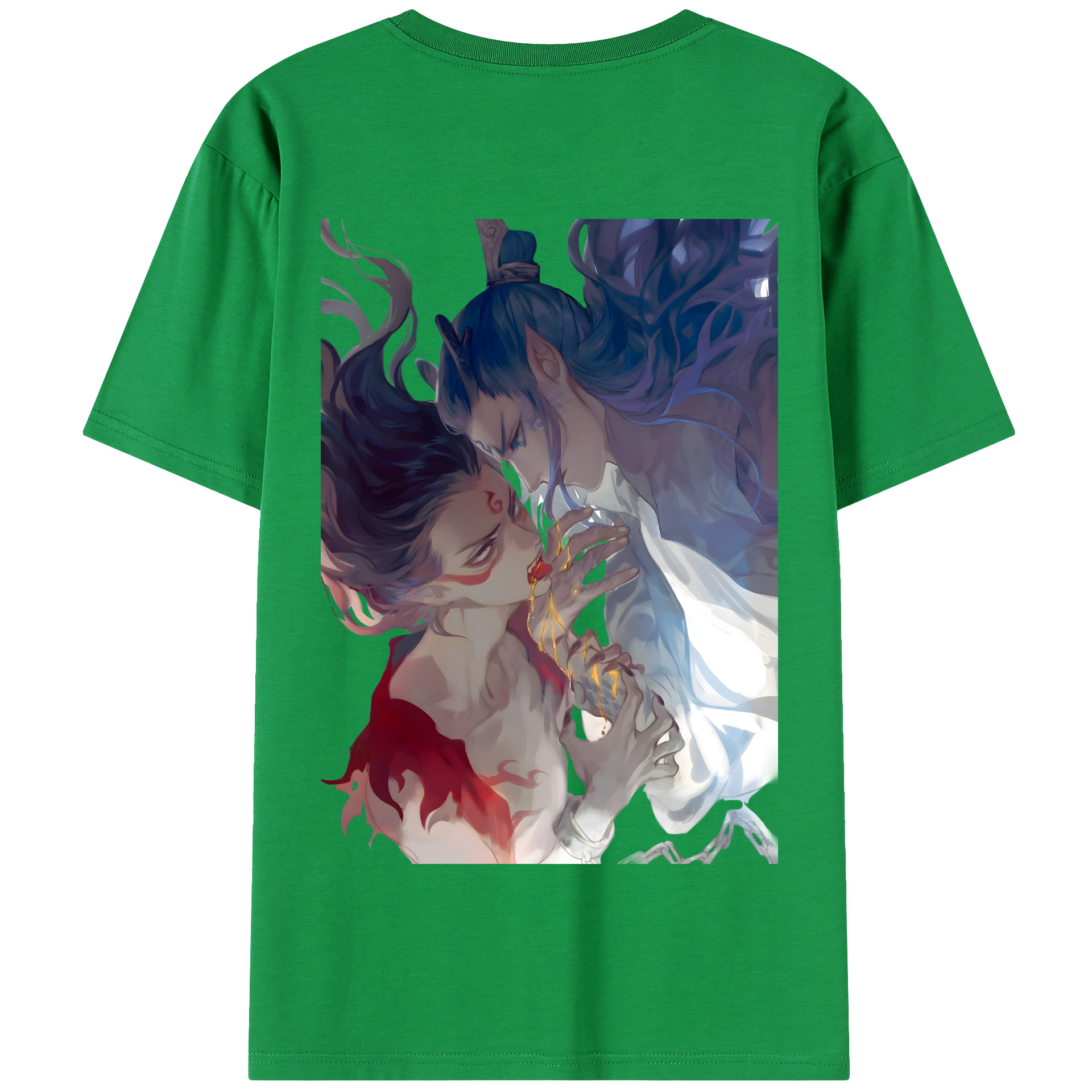（画像用） Ne Zha 2 ナタ 魔童の大暴れ 綿100％半袖Tシャツ（背面プリント）