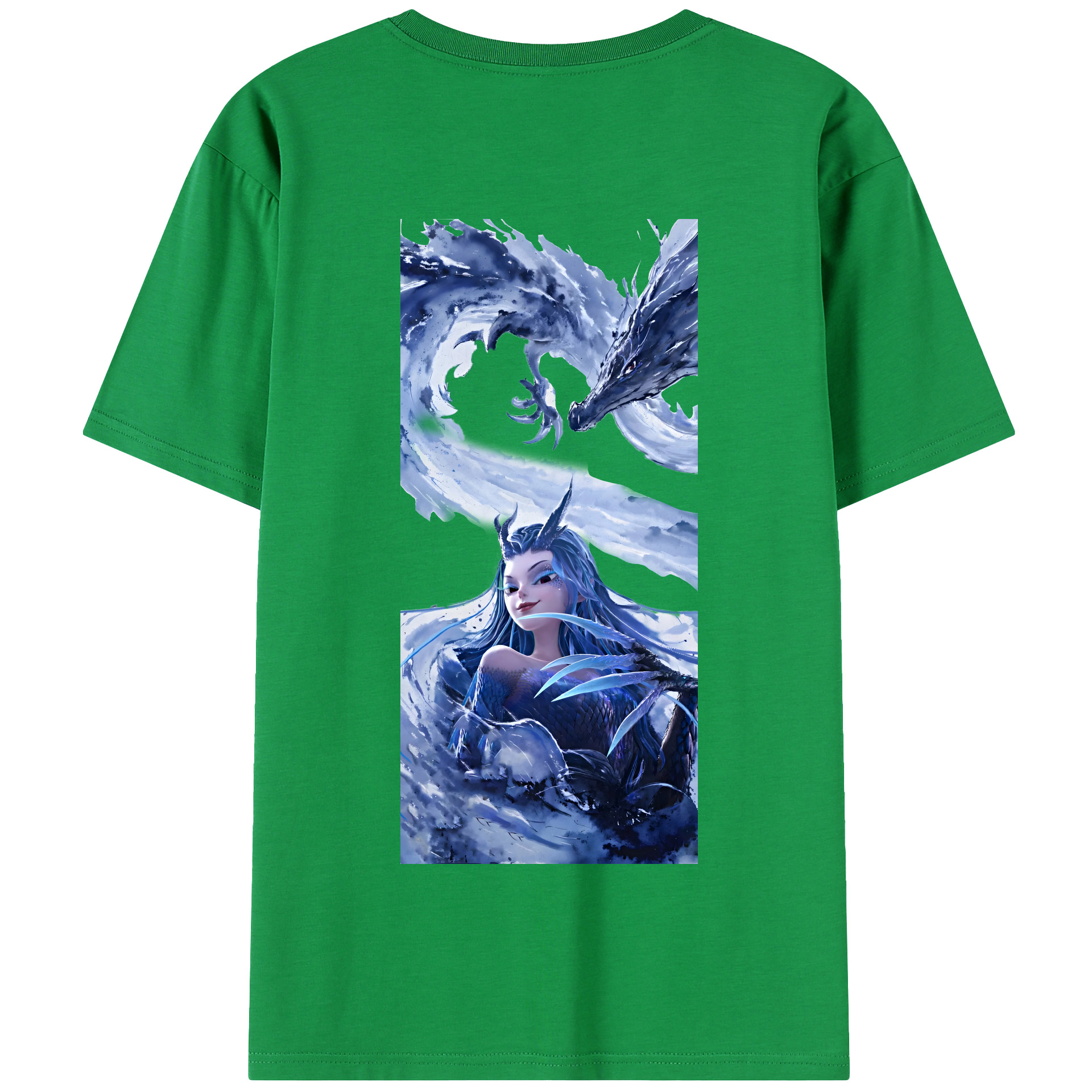 （画像用） Ne Zha 2 ナタ 魔童の大暴れ 綿100％半袖Tシャツ（背面プリント）