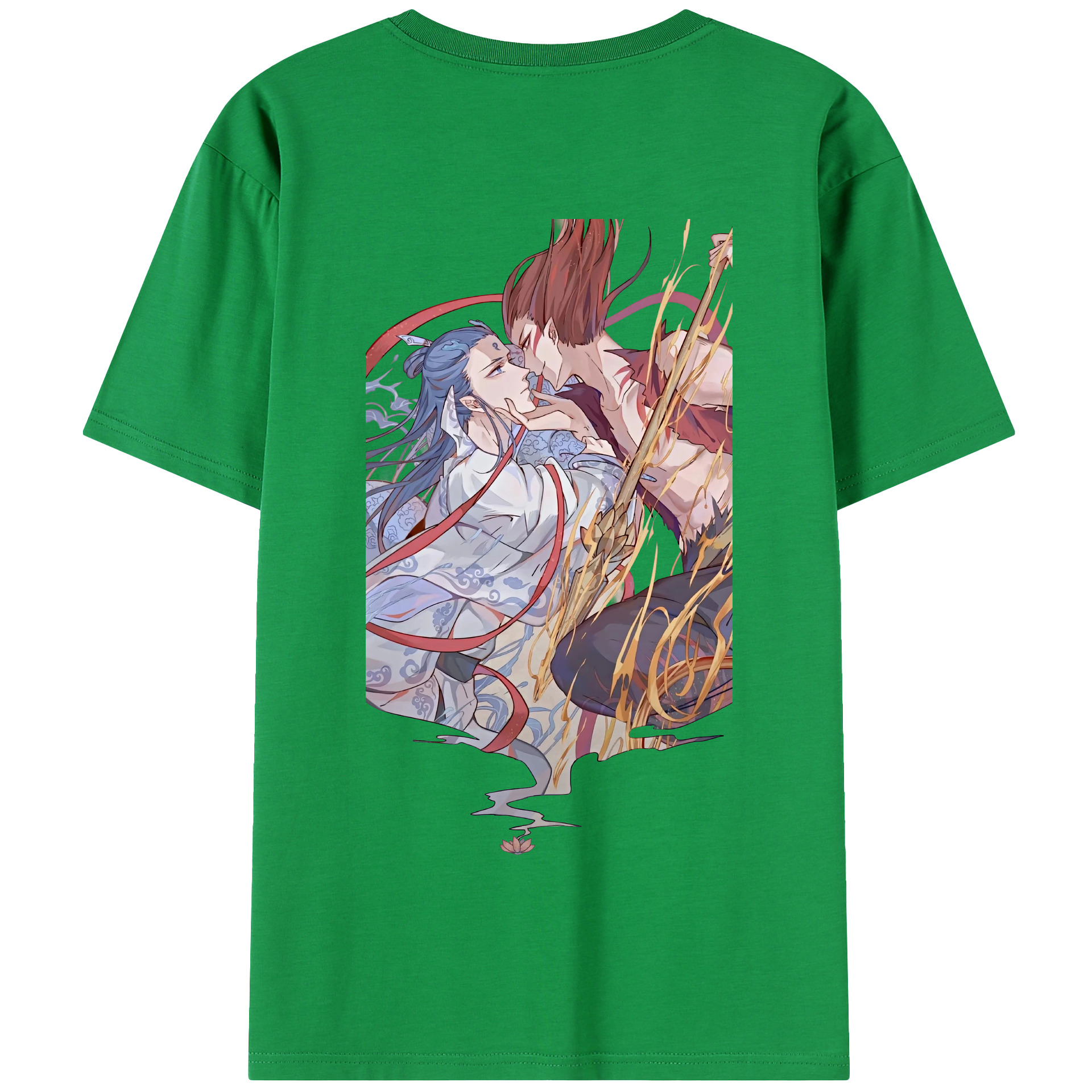 （画像用） Ne Zha 2 ナタ 魔童の大暴れ 綿100％半袖Tシャツ（背面プリント）