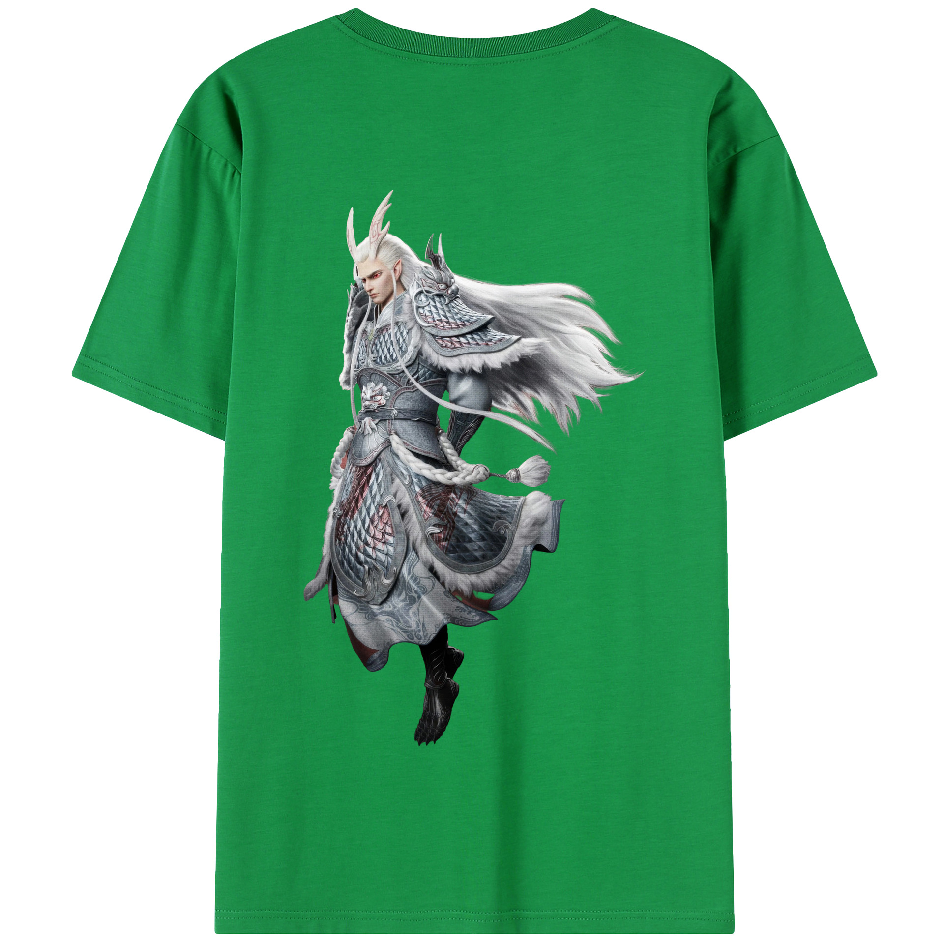 （画像用） Ne Zha 2 ナタ 魔童の大暴れ 綿100％半袖Tシャツ（背面プリント）